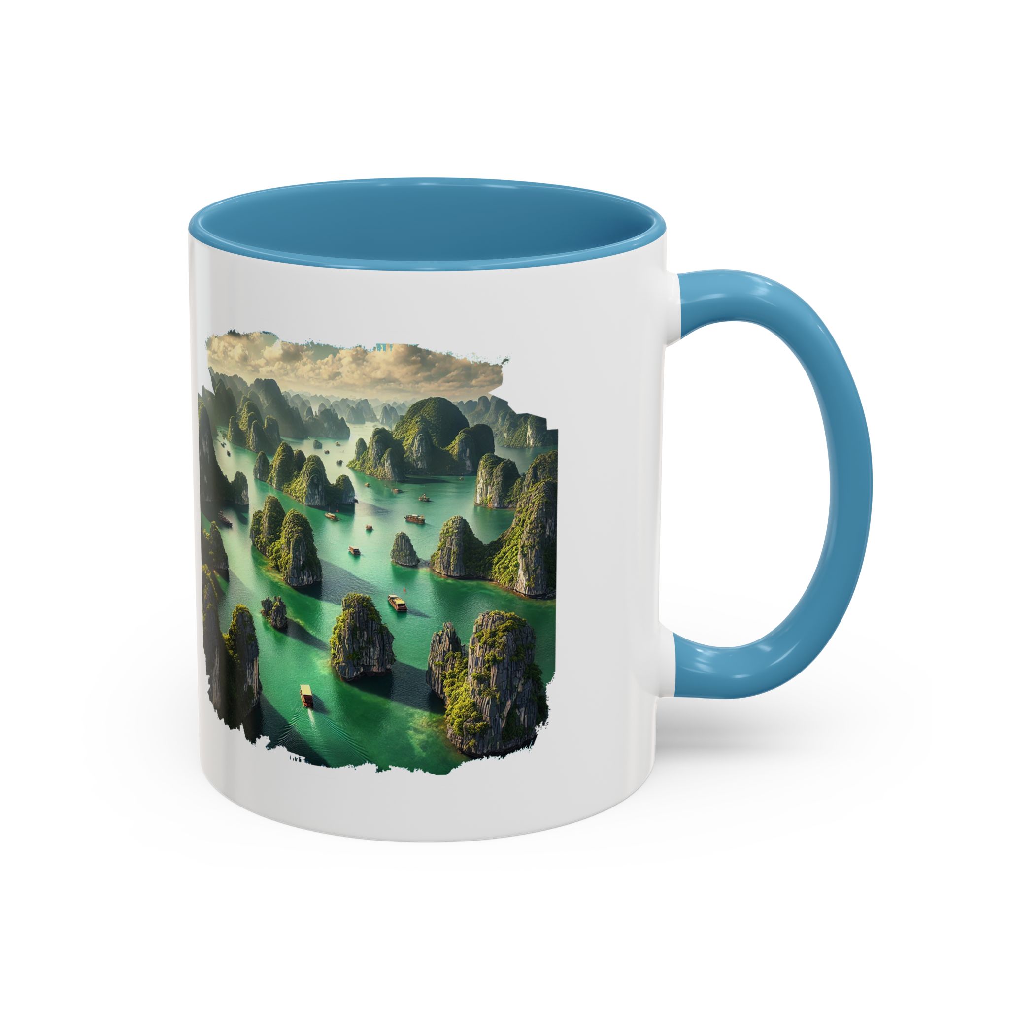 Boho mug landscape vietnam boho office mug ha long bay print nature cool gift coffee lover tea accessory unique cup – Image 37