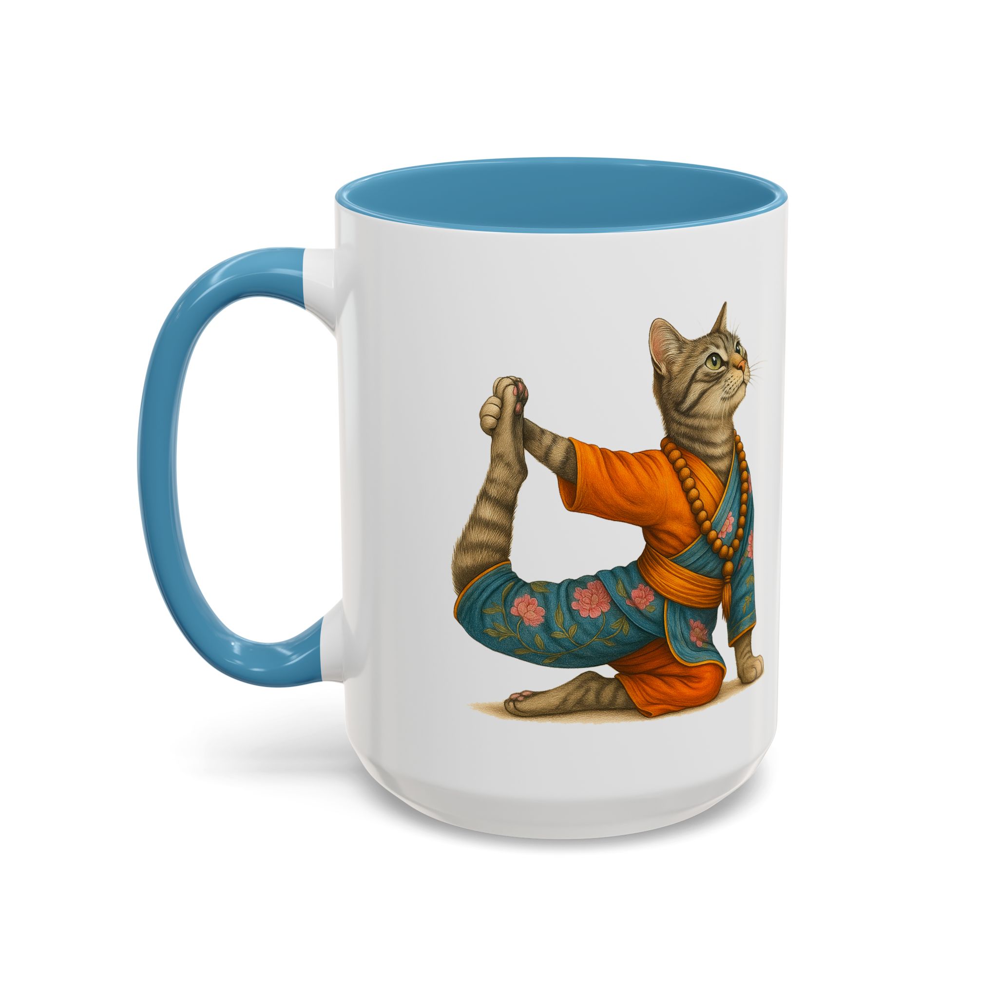 Tea mug Cat lover coffee cup cool gift for her office Mug yoga accessory kitten meditation pet mindfulness print - Image 38