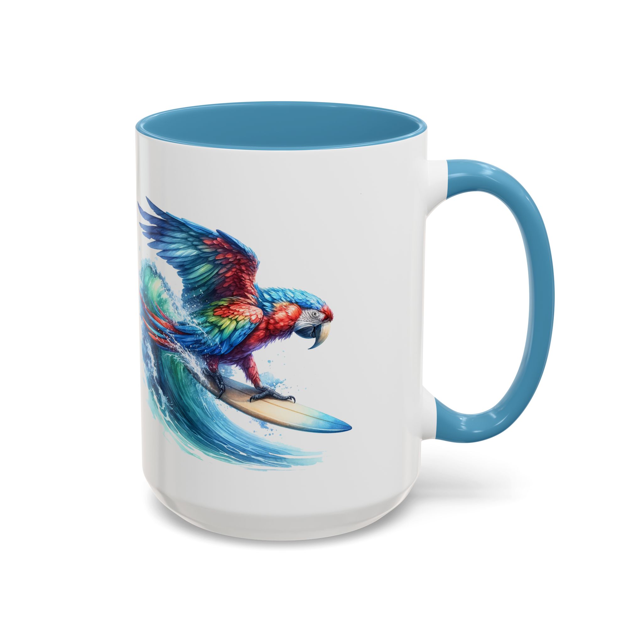 Coffee mug surf gift for her Parrot surf lover tea cup boho Mug office unique accessory nature design – Image 19