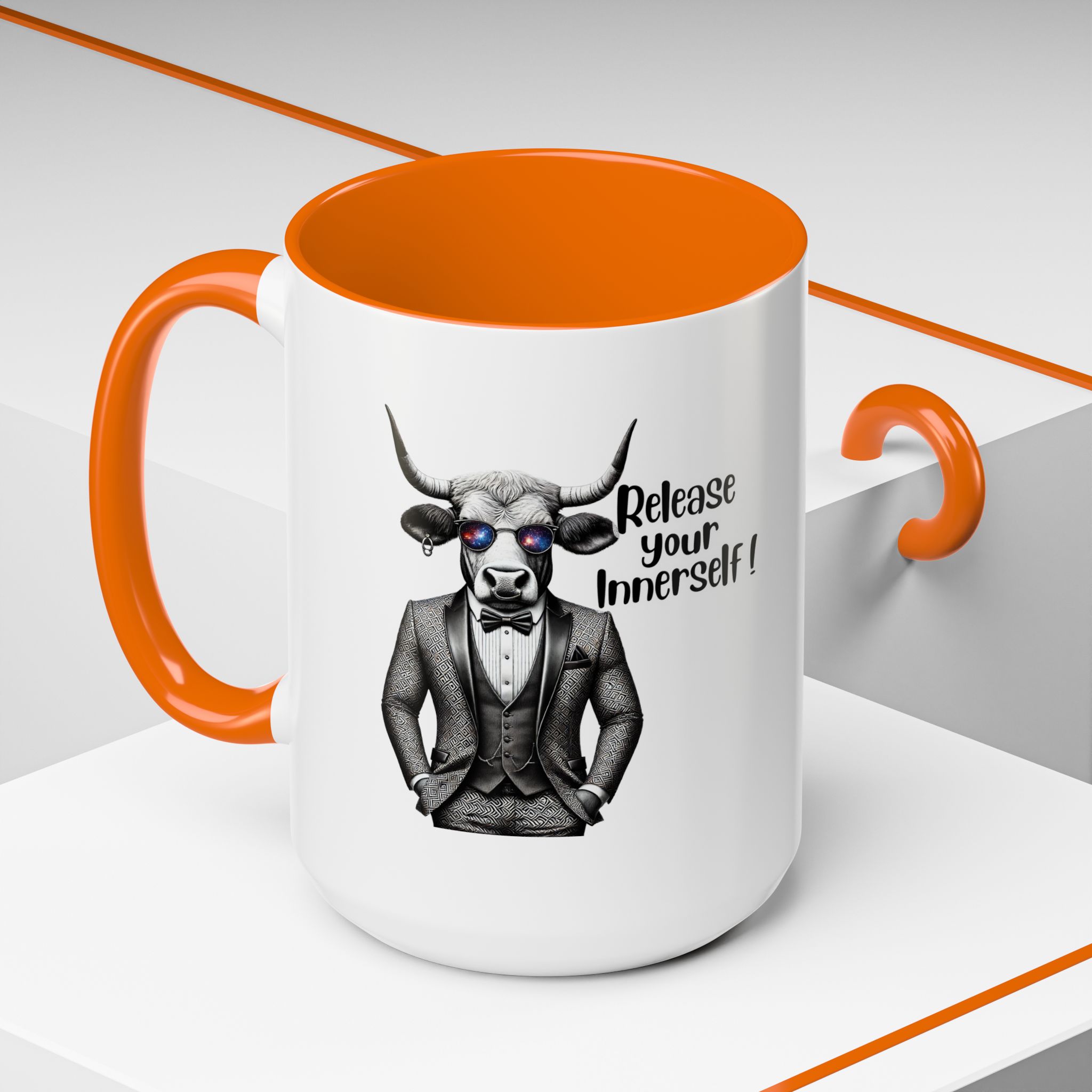 Coffee mug funny motivational gift for her cute cup tea lover cool boho mug office accessory self confidence design bull – Image 56