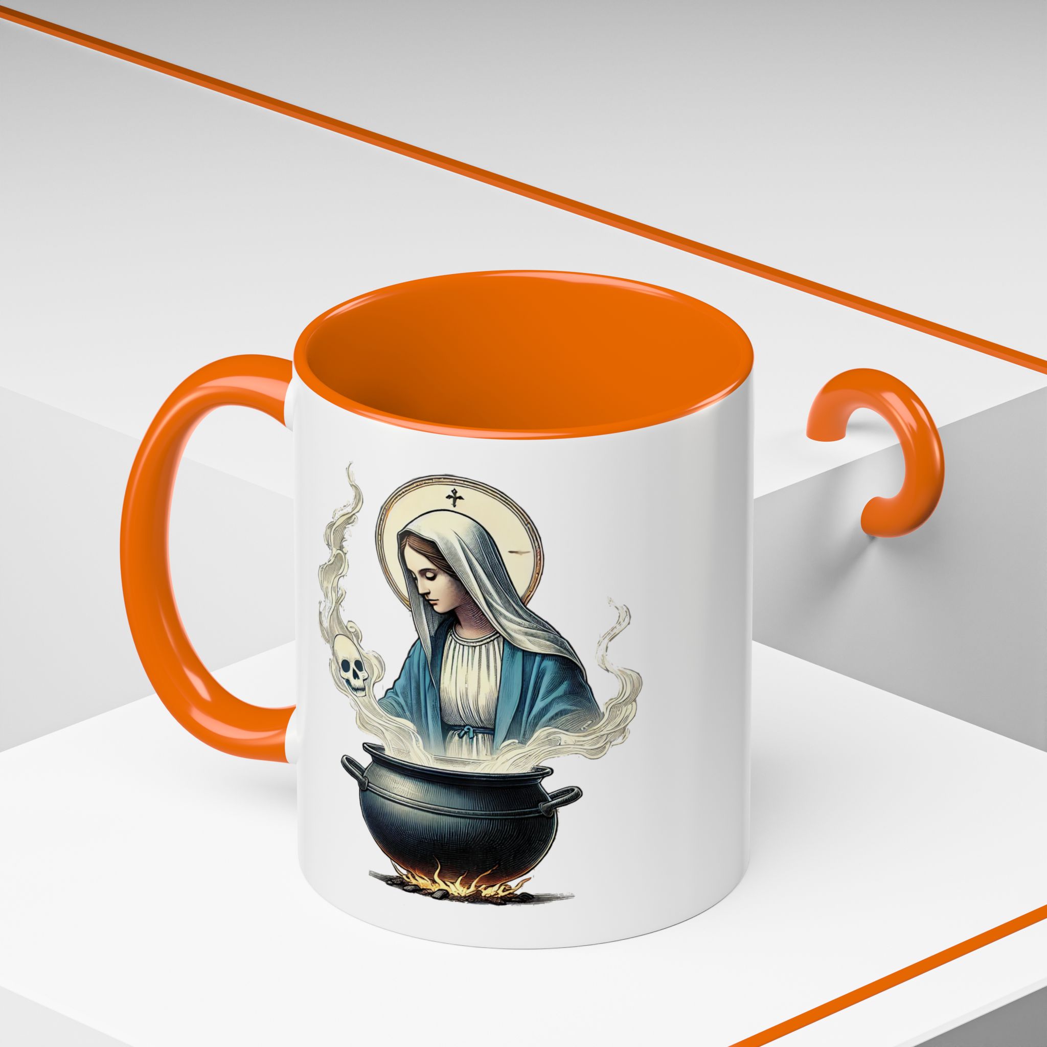 Coffee Mug funny virgin mary design sarcastic mug boho gift for her unique cup tea accessory cool design religious joke - Image 44