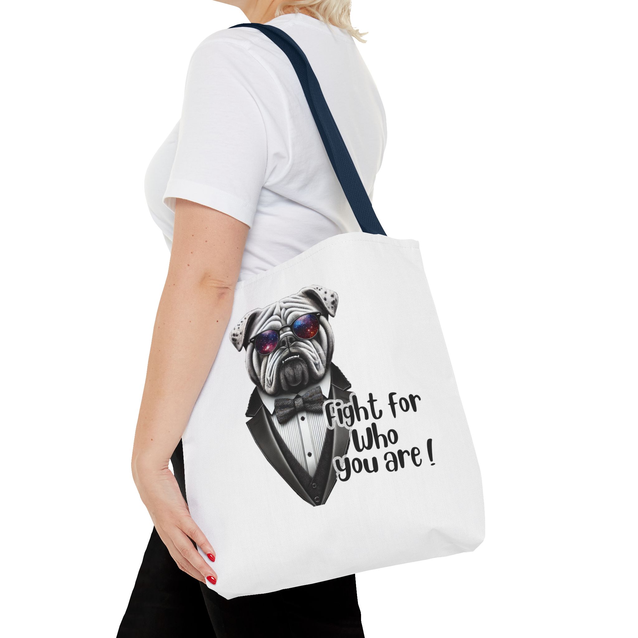 Canvas tote bag Vintage bag Motivational cute tote bag Bull dog design funny tote bag for self confidence shoulder bag – Image 28