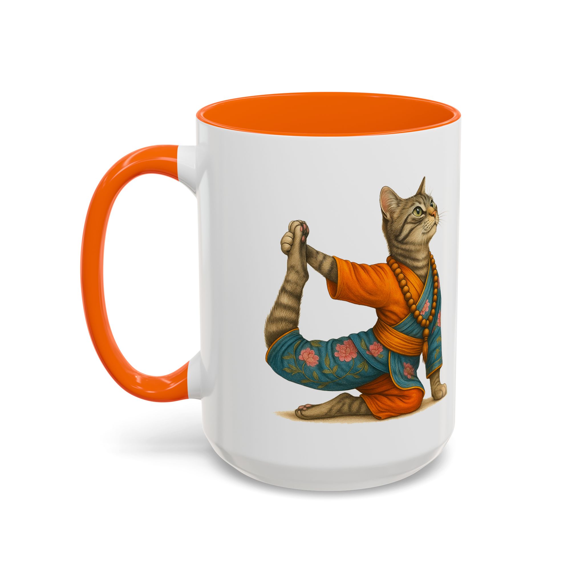 Tea mug Cat lover coffee cup cool gift for her office Mug yoga accessory kitten meditation pet mindfulness print - Image 54