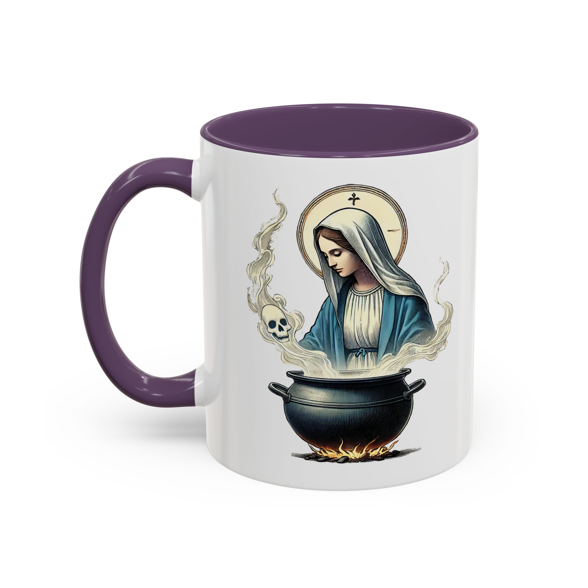 Coffee Mug funny virgin mary design sarcastic mug boho gift for her unique cup tea accessory cool design religious joke - Image 46