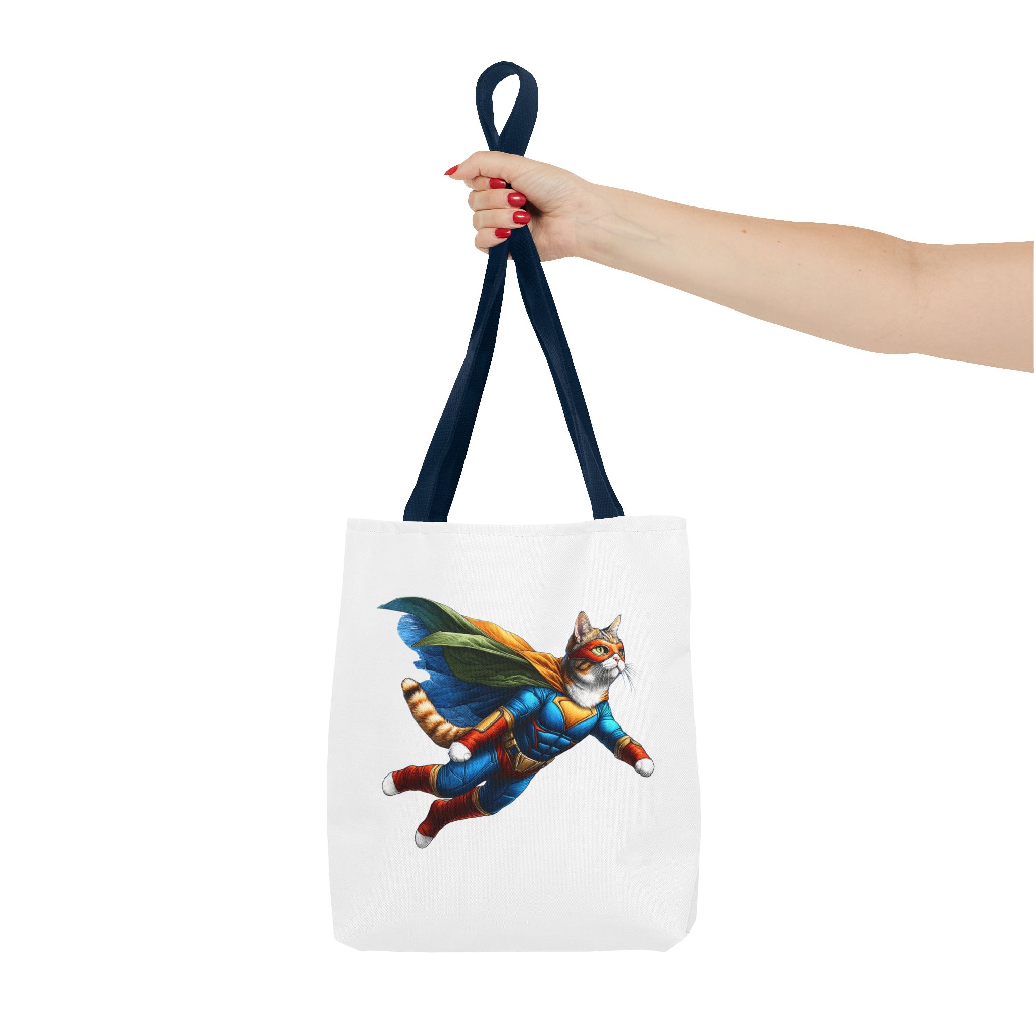 Copy of superhero tote bag cat canvas tote bag funny handbag fantasy purse kitten lover cool cat shoulder bag – Image 26