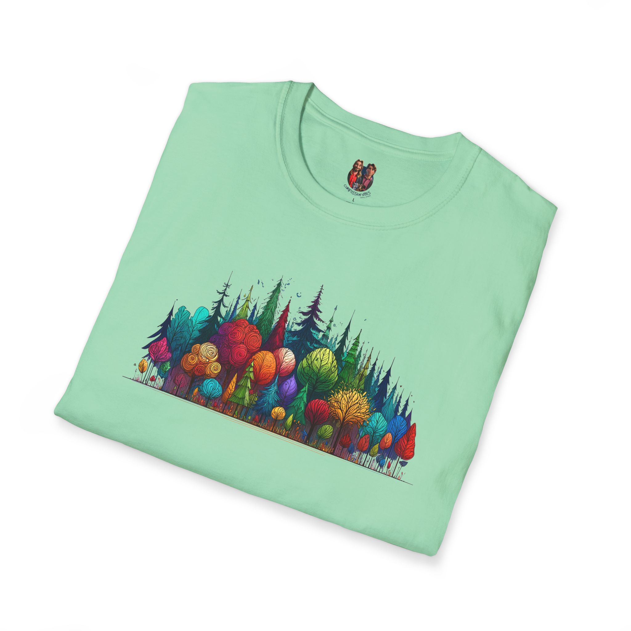 Retro Forest tshirt - Woodland Graphic - Vintage Nature Landscape Shirt - Image 13