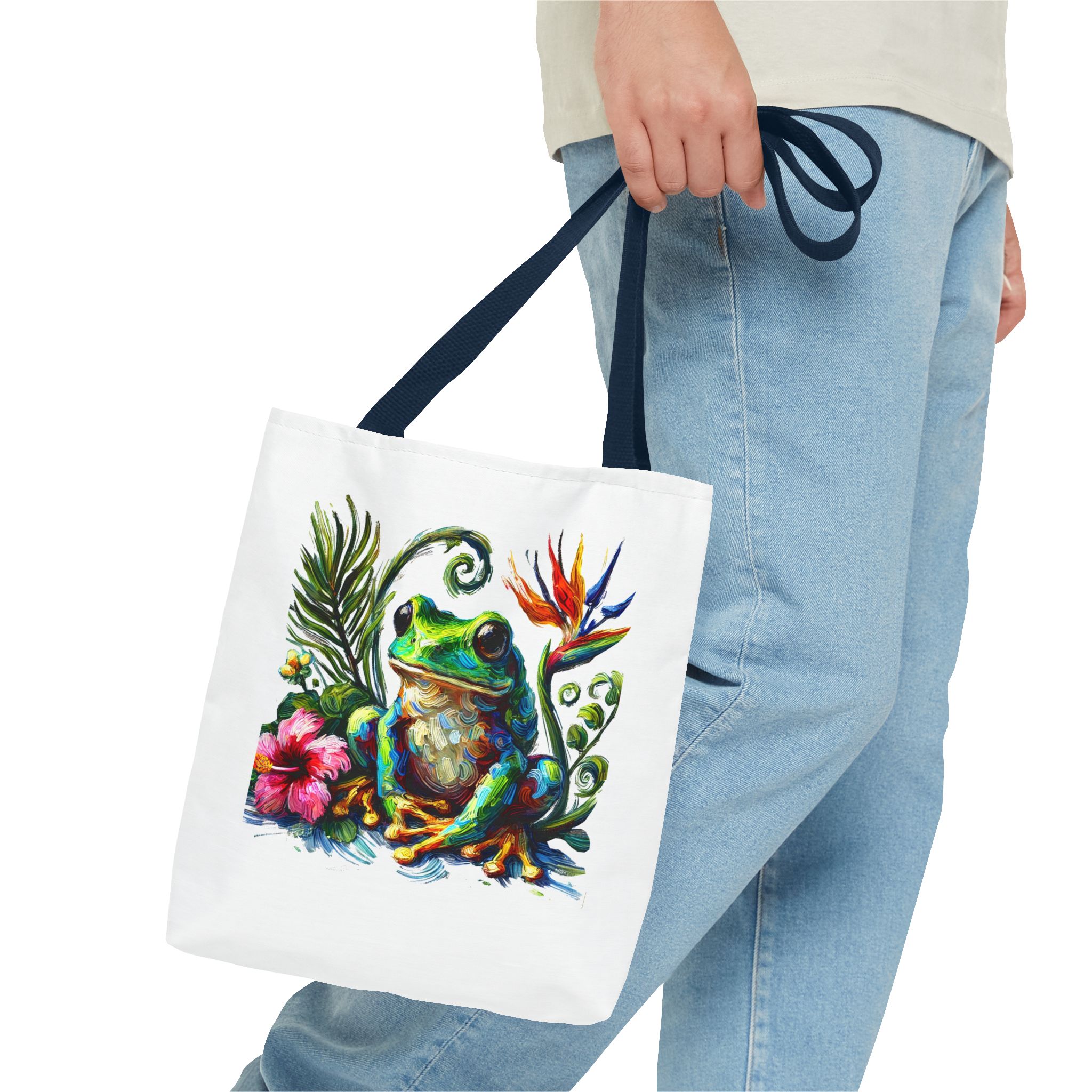 Canvas Tote bag jungle nature Bag boho clothing gift frog tropical visuals purse Handbag cool shoulder bag retro – Image 26