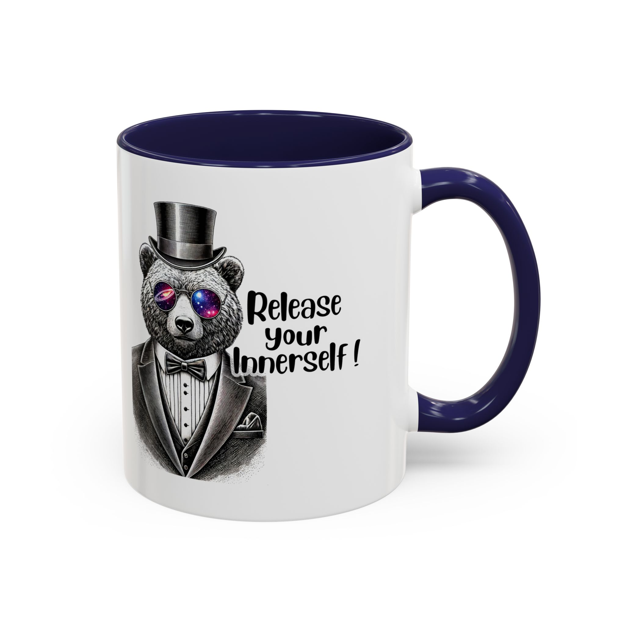 Funny mug boho motivational gift for her cute cup tea lover cool funny mug office accessory self confidence design bear - Image 5