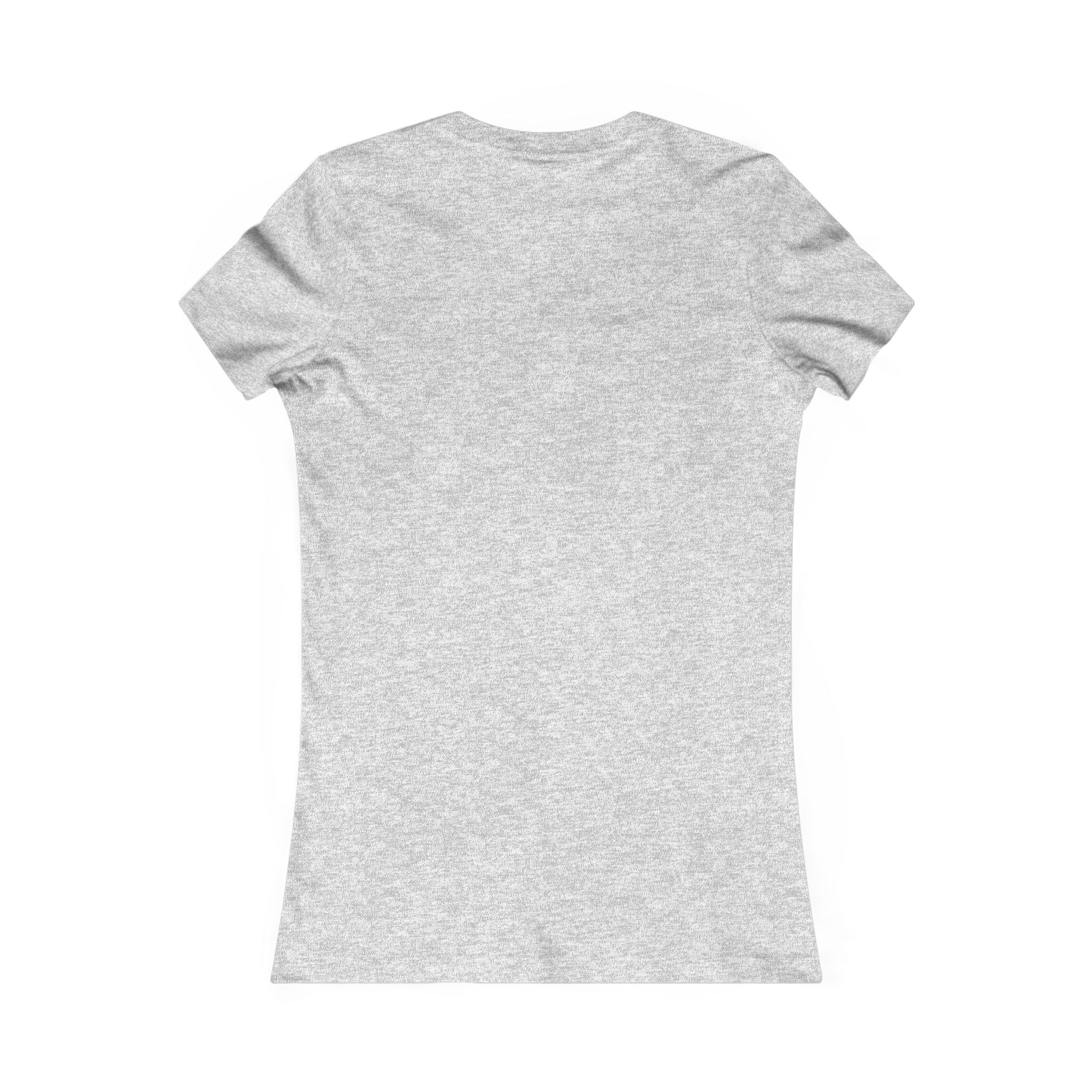 Back view of a gray short-sleeve t-shirt with a plain design.