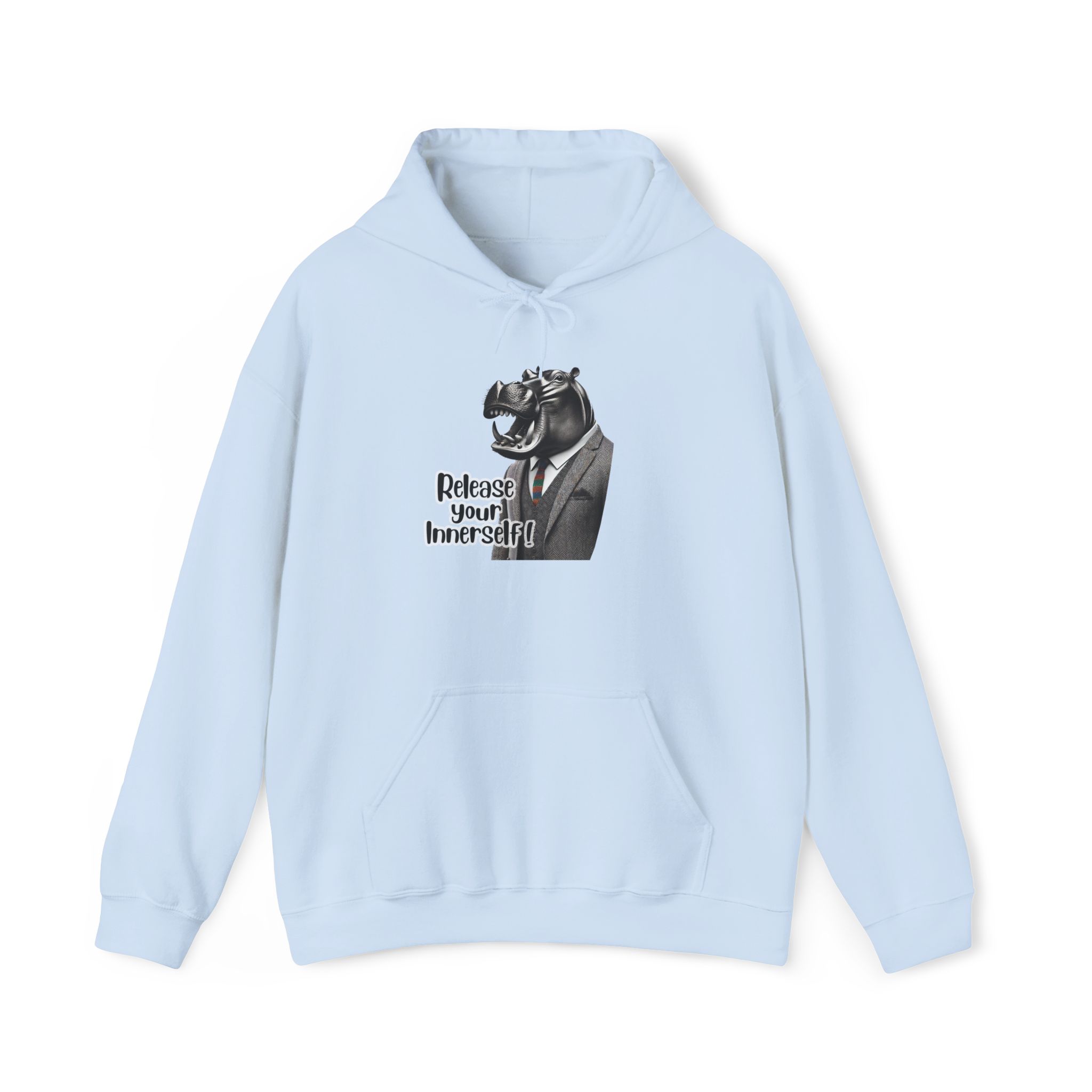 Pull graphique motivationnel vintage Hoodie hippopotame design drôle de vêtements pour la confiance en soi