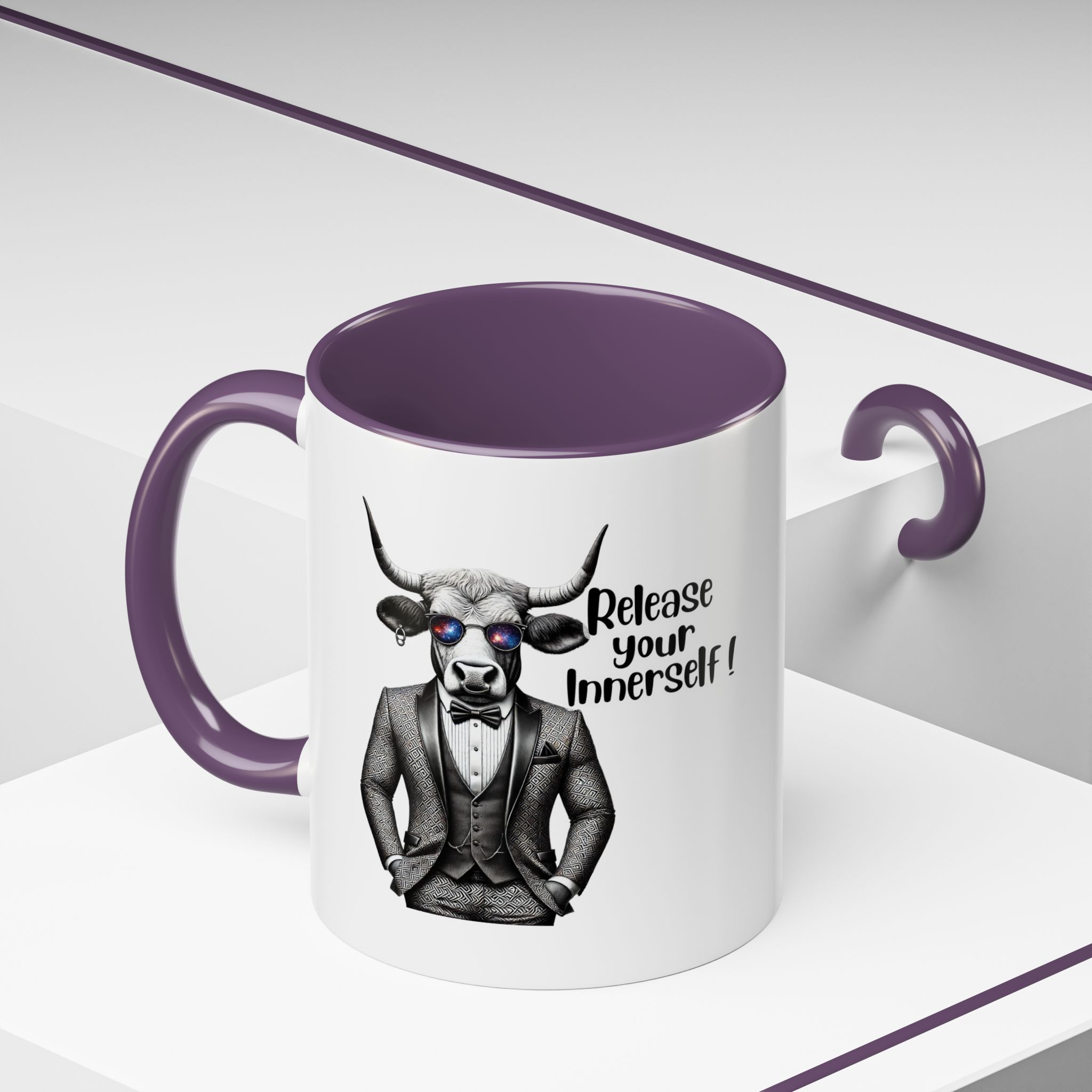 Coffee mug funny motivational gift for her cute cup tea lover cool boho mug office accessory self confidence design bull – Image 48