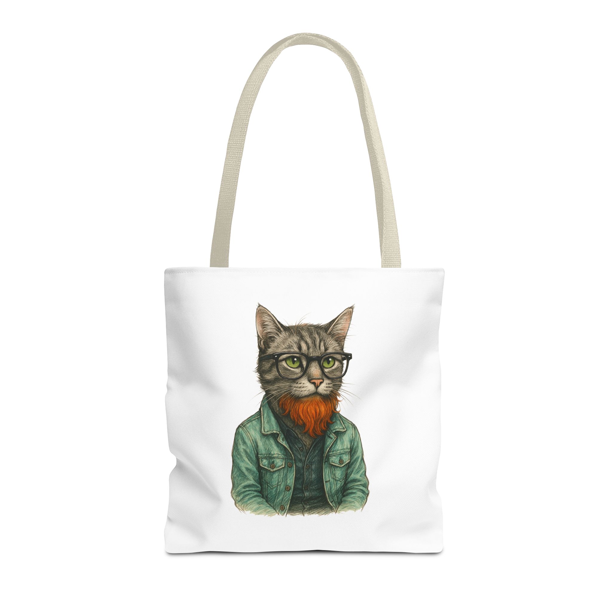 Hipster Cat tote bag – Kitty Tote bag – Boho Cat purse hipster print - Image 21