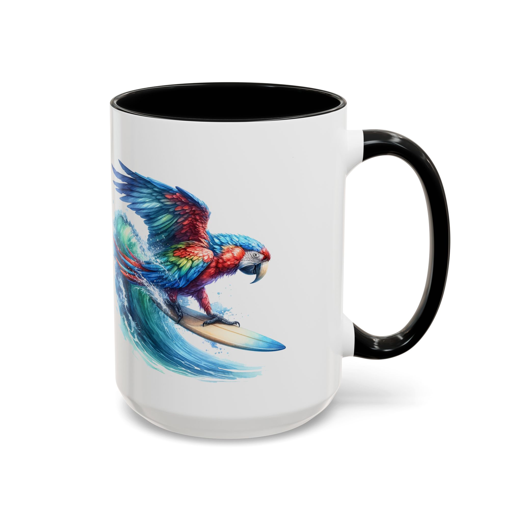 Coffee mug surf gift for her Parrot surf lover tea cup boho Mug office unique accessory nature design – Image 11