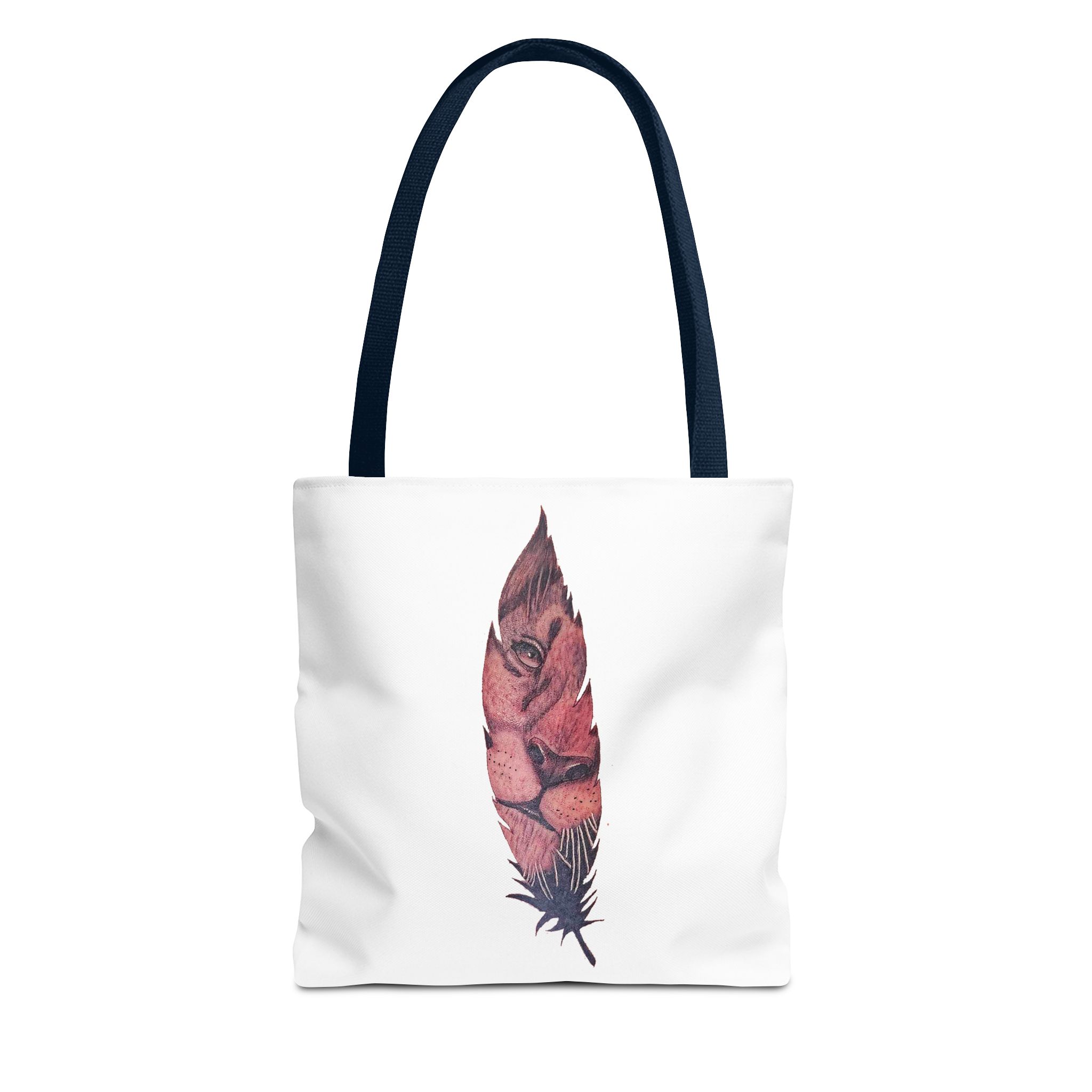 Canvas tote Surrealist Feather cute tote bag Art for the Bold Exclusive Dreamlike Drawing on Premium shoulder bag Lion – Image 25