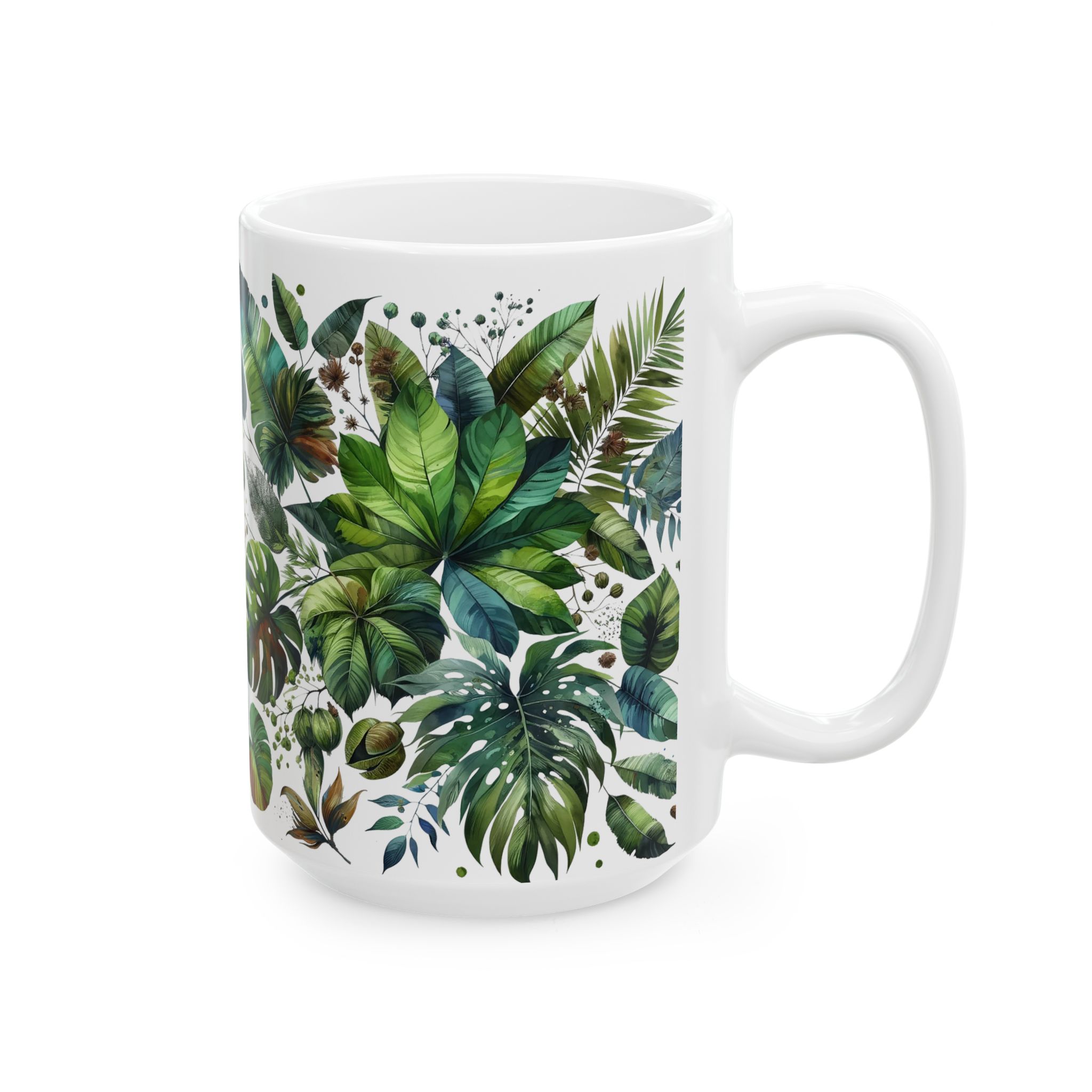 Tea cup Nature cute mug office coffee lover gift for her cool accessory unique mug boho design – Image 4