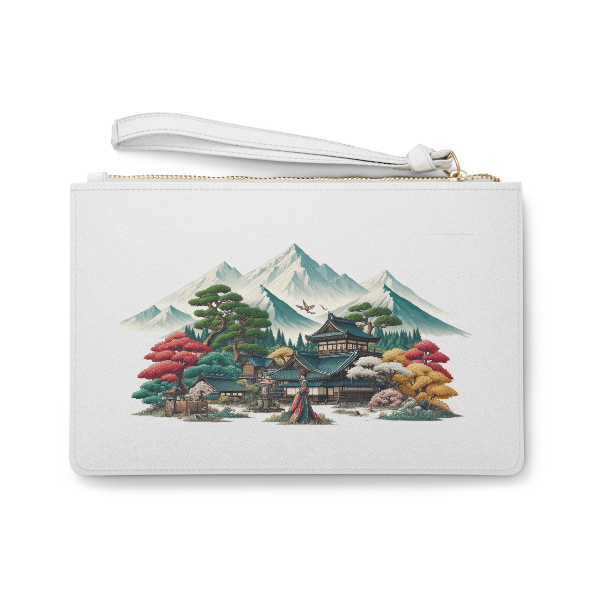 clutch bag Japanese village boho Bag vintage evening bag cool clothing gift purse hipster Handbag – Image 2