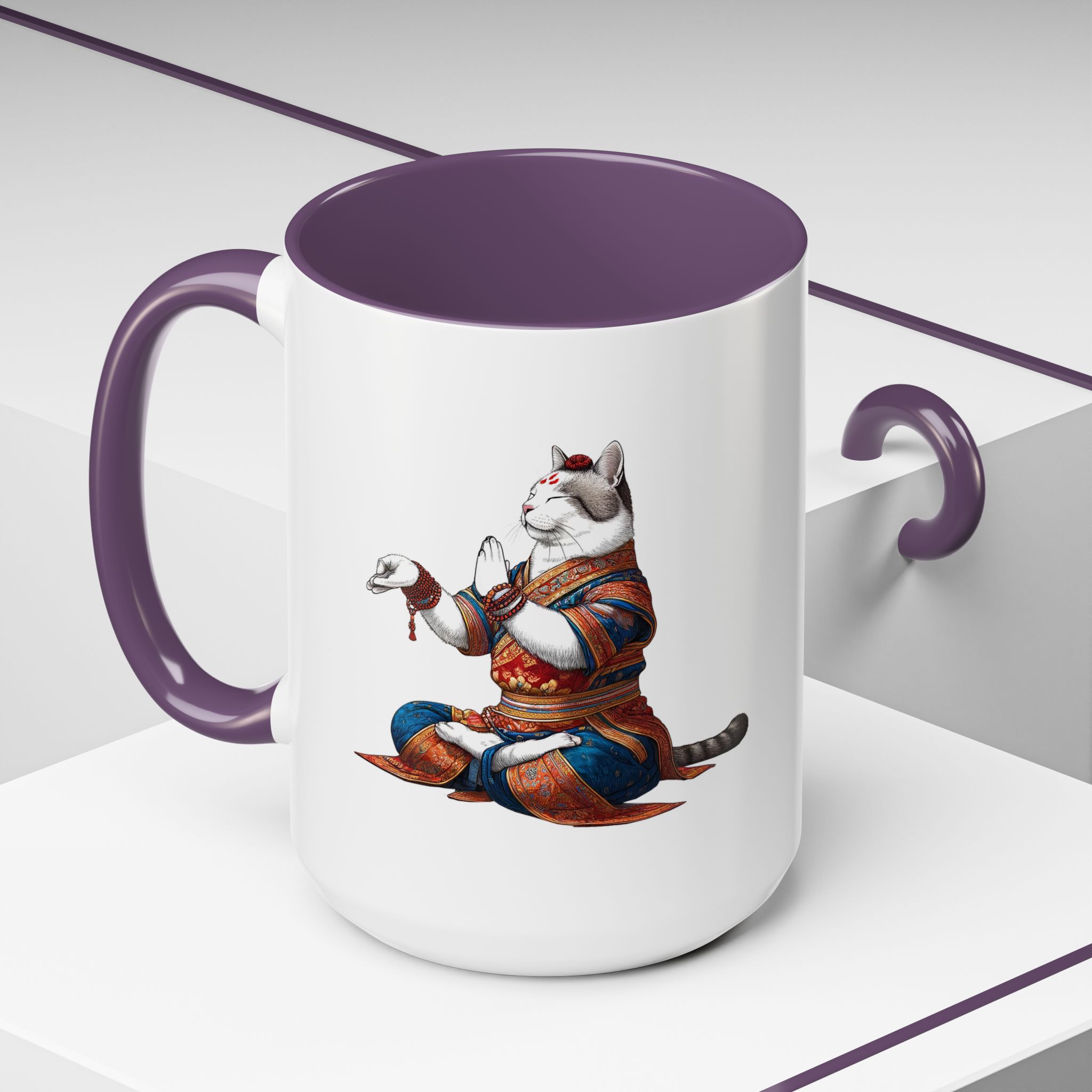 Office Mug cat lover yoga gift for mom Tea cup coffee Mug meditation accessory mindfulness pet design - Image 60