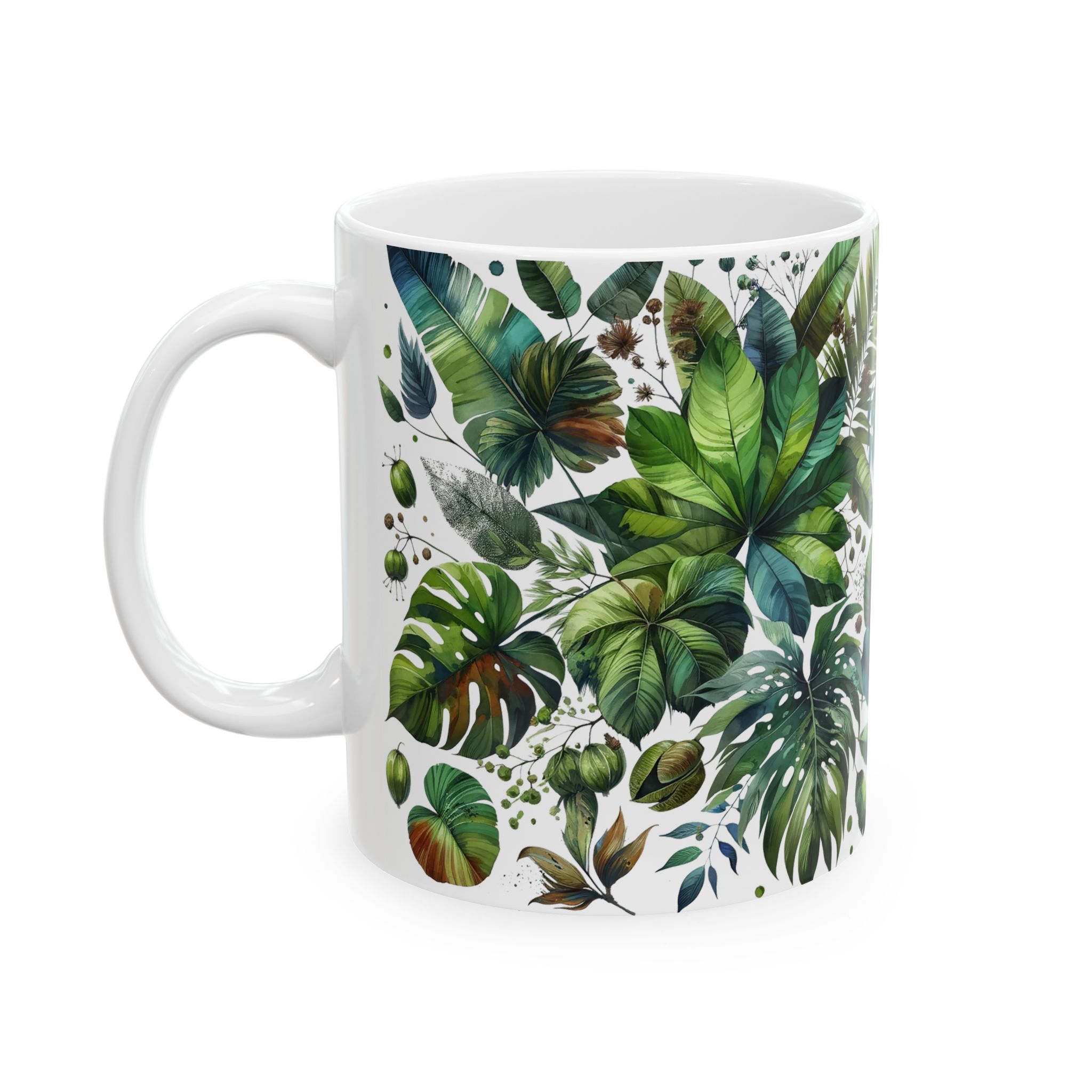 Tea cup Nature cute mug office coffee lover gift for her cool accessory unique mug boho design – Image 2