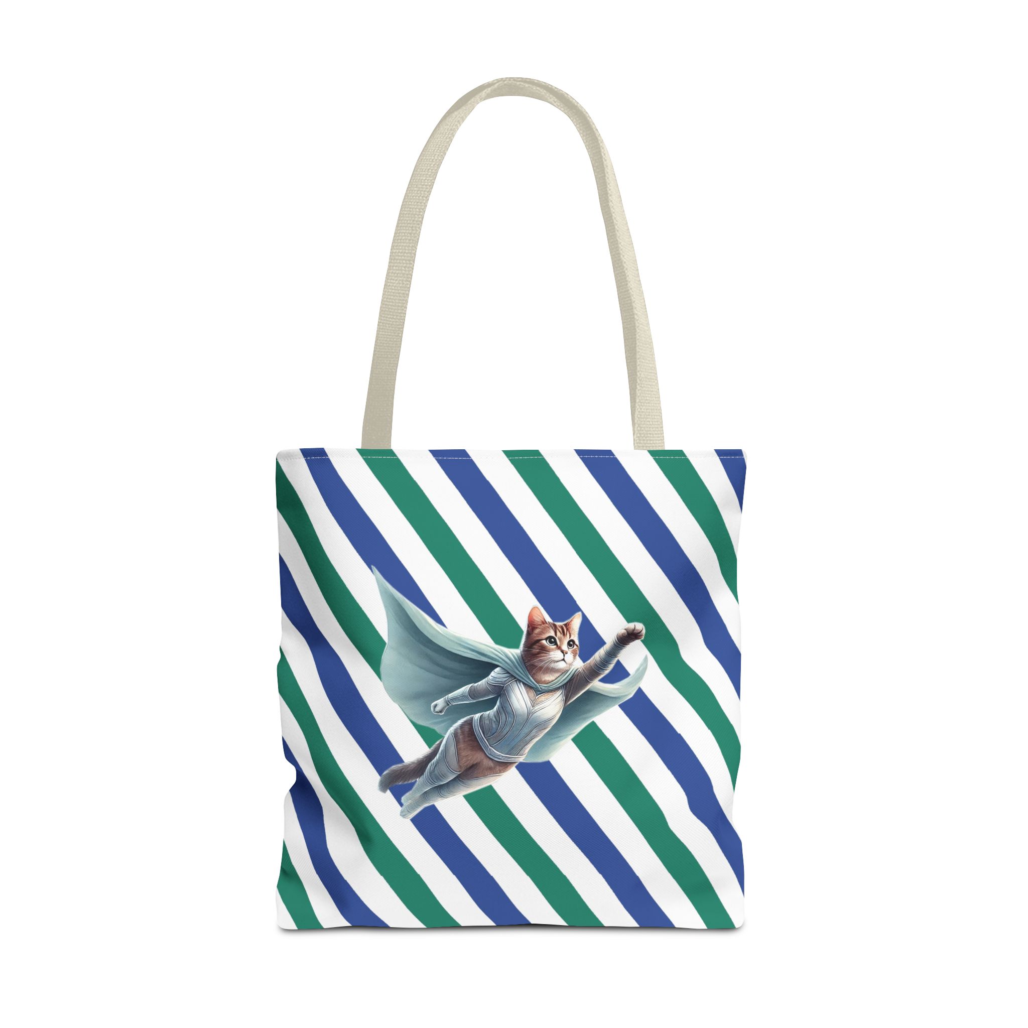 Superhero tote bag cat canvas tote bag funny shoulder bag fantasy design kitten lover cool cat purse – Image 23