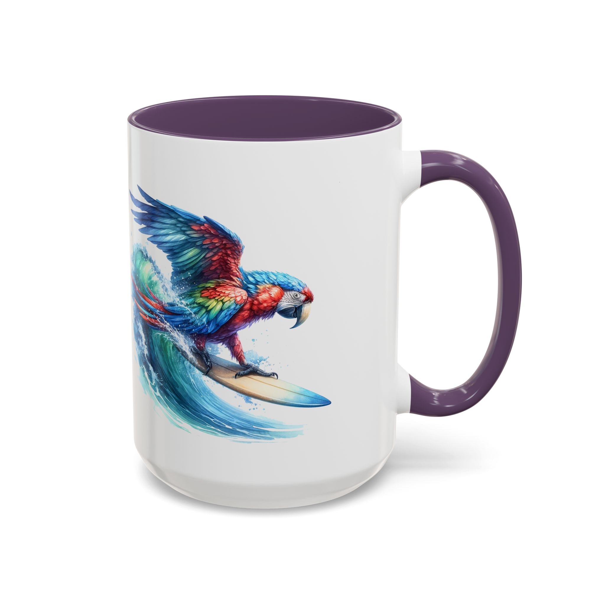 Coffee mug surf gift for her Parrot surf lover tea cup boho Mug office unique accessory nature design – Image 29