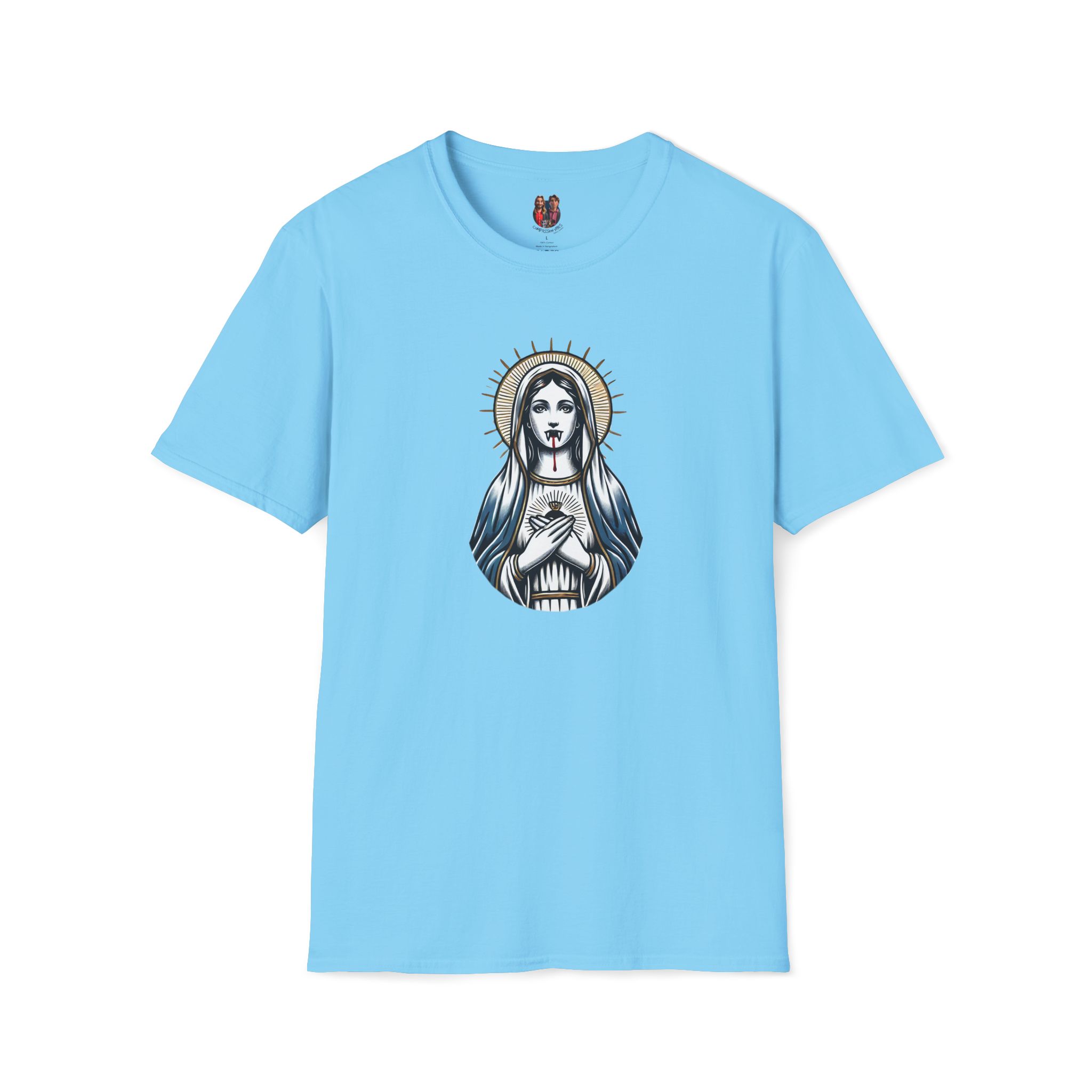 Ironic Tshirt vampire graphic tee virgin mary sarcastic clothing gift satirical print cool apparel comfy outfit comfort colors shirt - Image 20