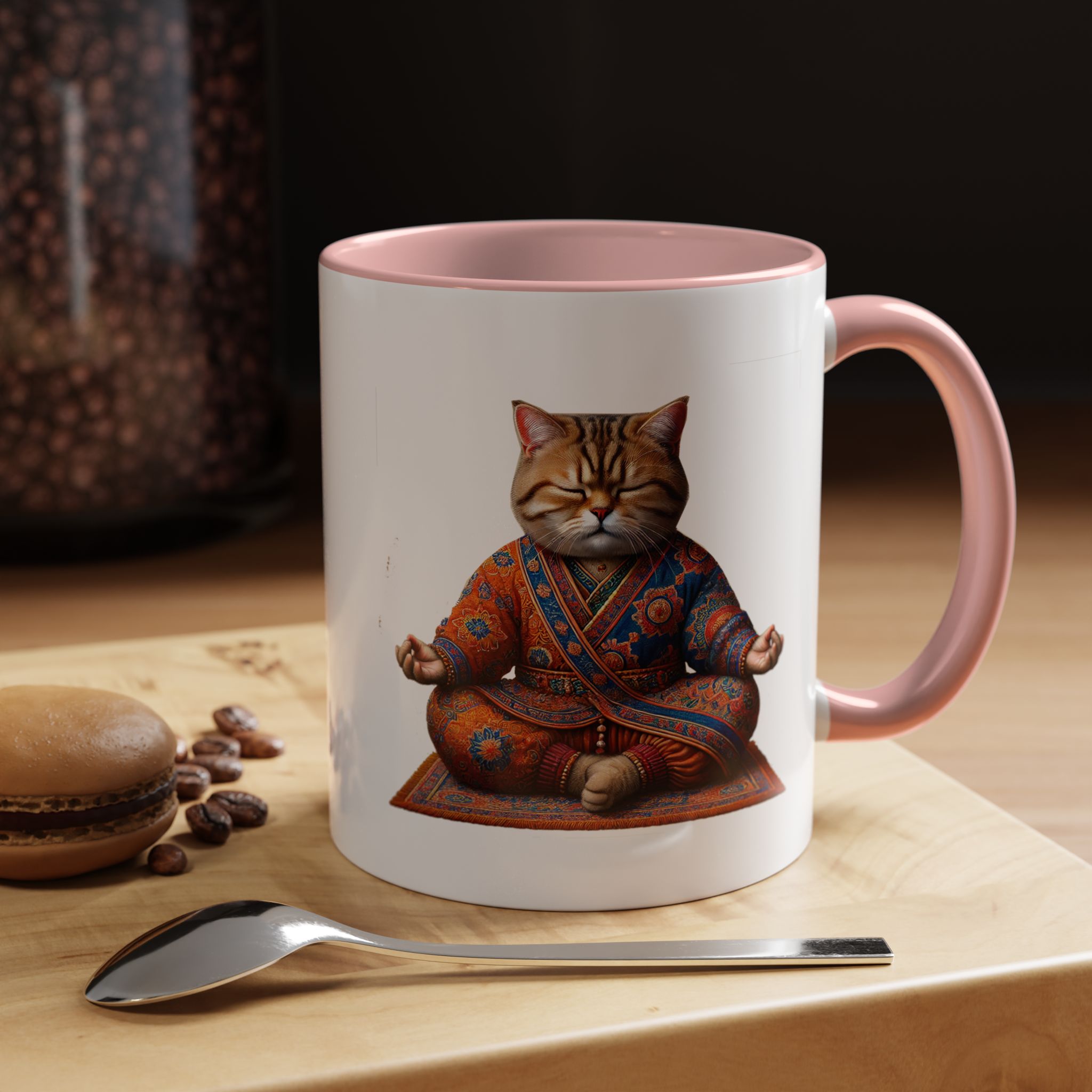 Office Mug cat lover yoga gift for mom Tea cup coffee Mug meditation accessory mindfulness pet design - Image 15