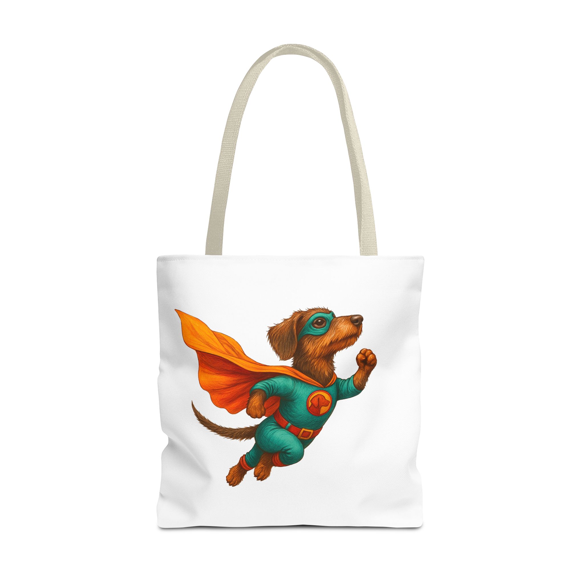 Fun Dachshund canva tote bag superhero Dog cute tote bag pet lover shoulder bag ethical cotton – Image 23