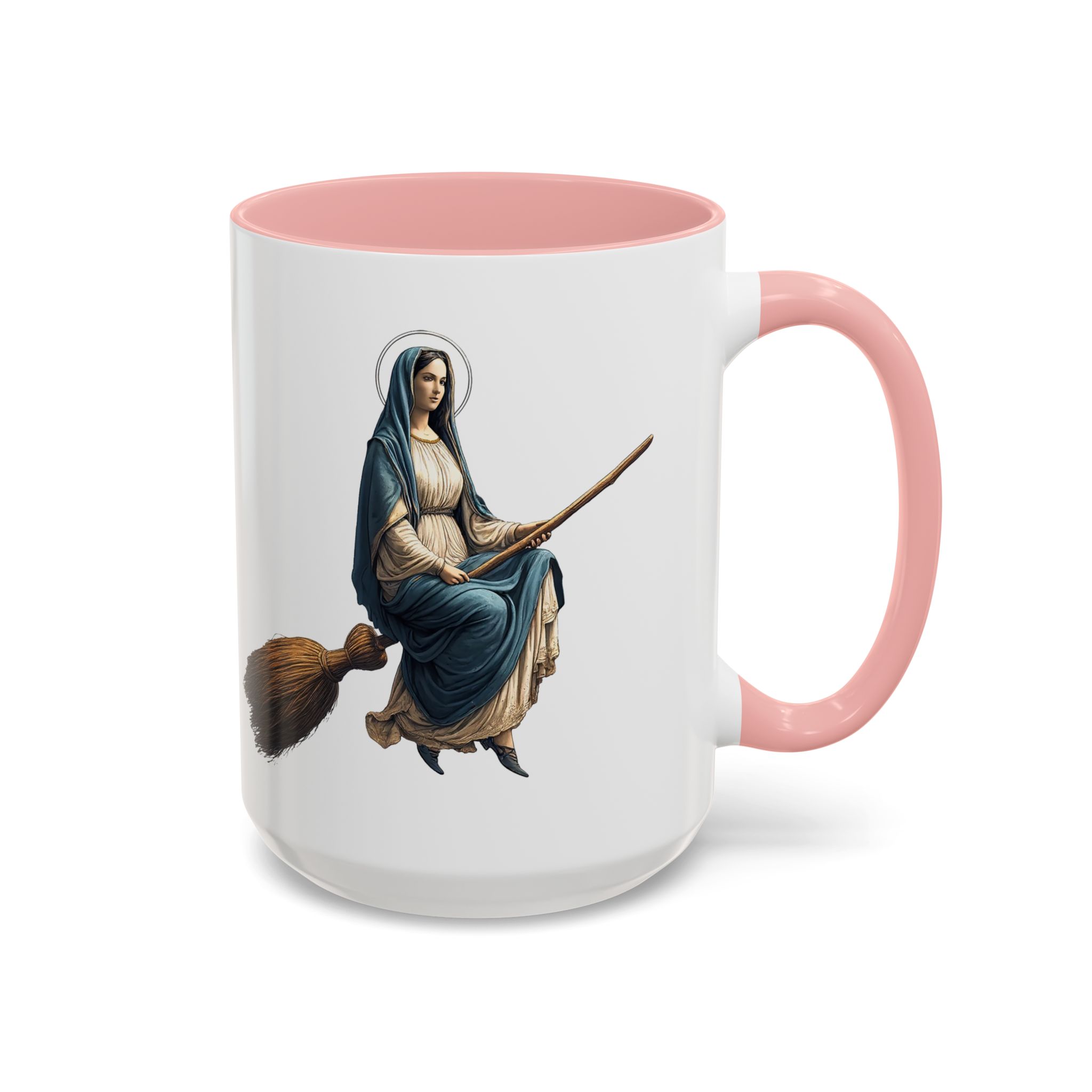 Funny Mug coffee lover gift for her Virgin Mary witch broom Sarcastic mug office accessory tea cup religious design unique - Image 29