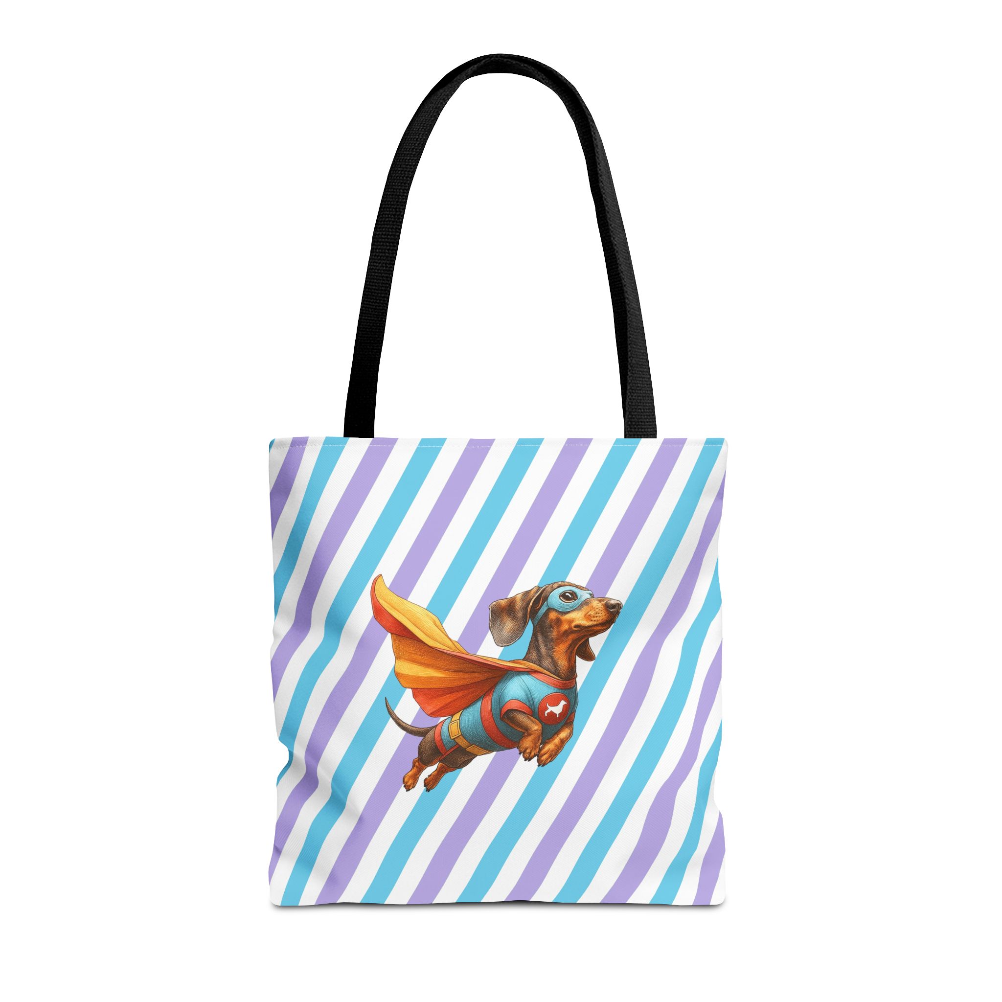 Fun Dachshund canva tote bag superhero Dog cute tote bag pet lover shoulder bag ethical cotton - Image 3