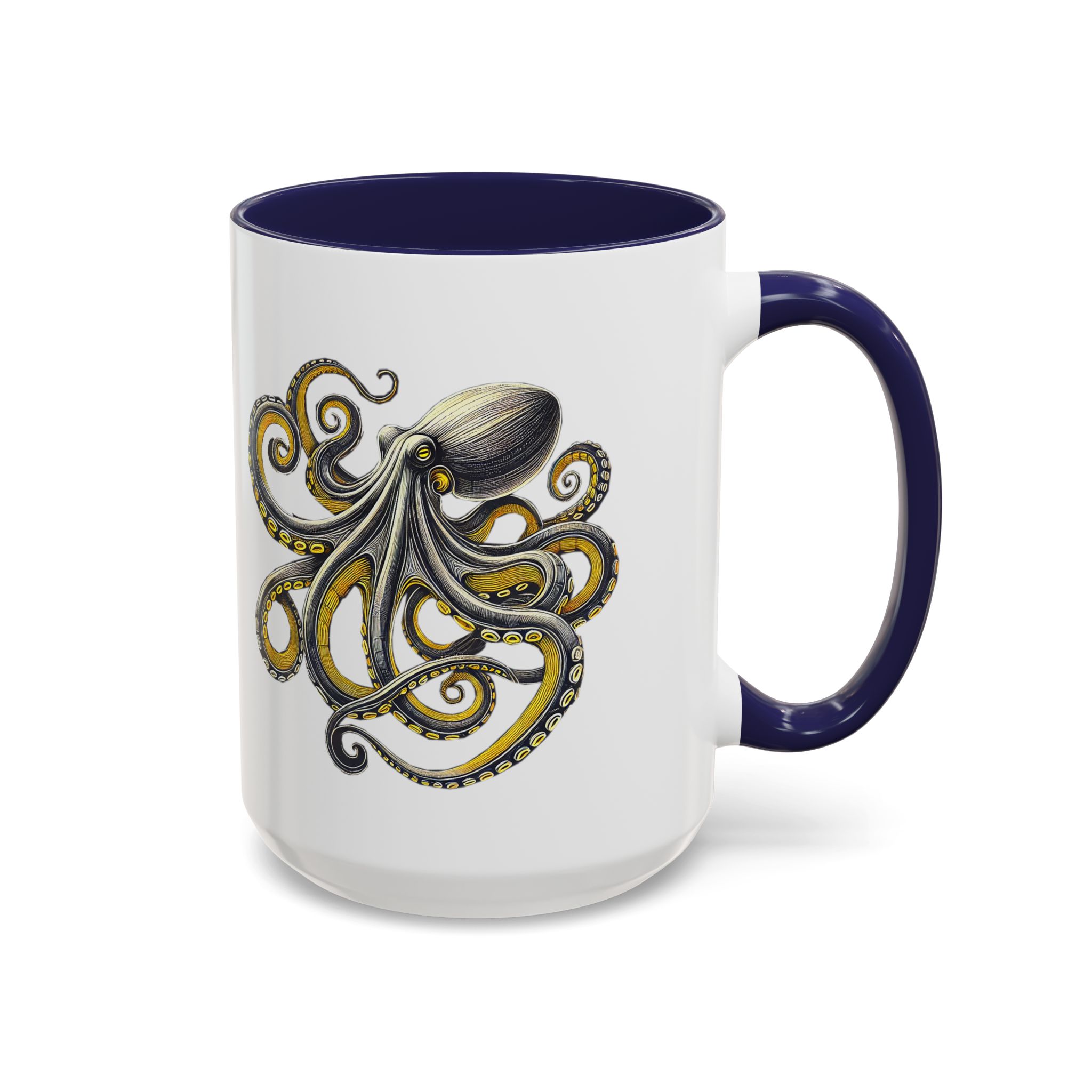 Coffee mug octopus calligraphy gift for her tea cup japan lover unique mug office accessory boho design – Image 21