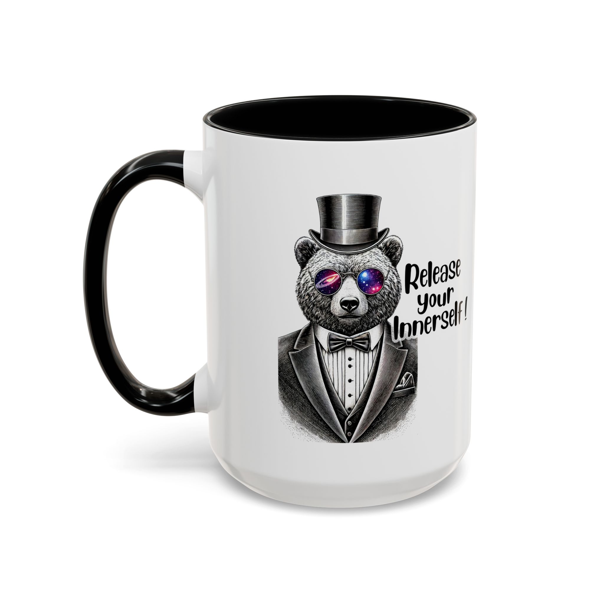 Funny mug boho motivational gift for her cute cup tea lover cool funny mug office accessory self confidence design bear - Image 18