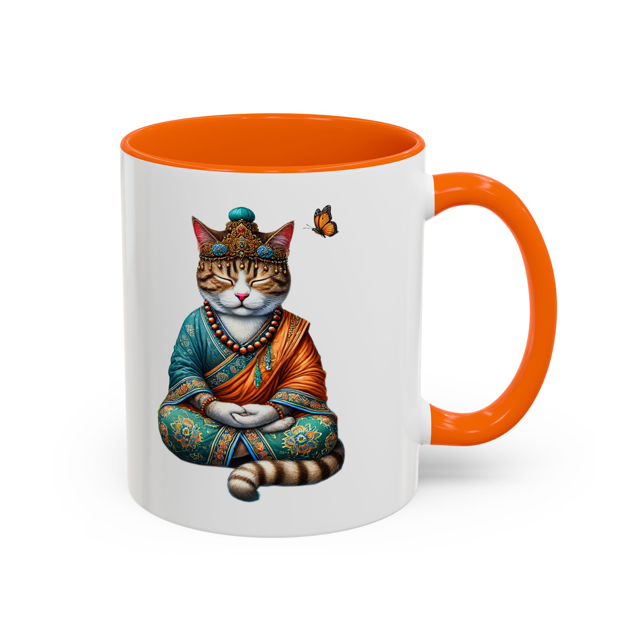 Coffee Mug meditation unique Mug cat lover tea cup yoga gift for her mindfulness accessory pet design – Image 41