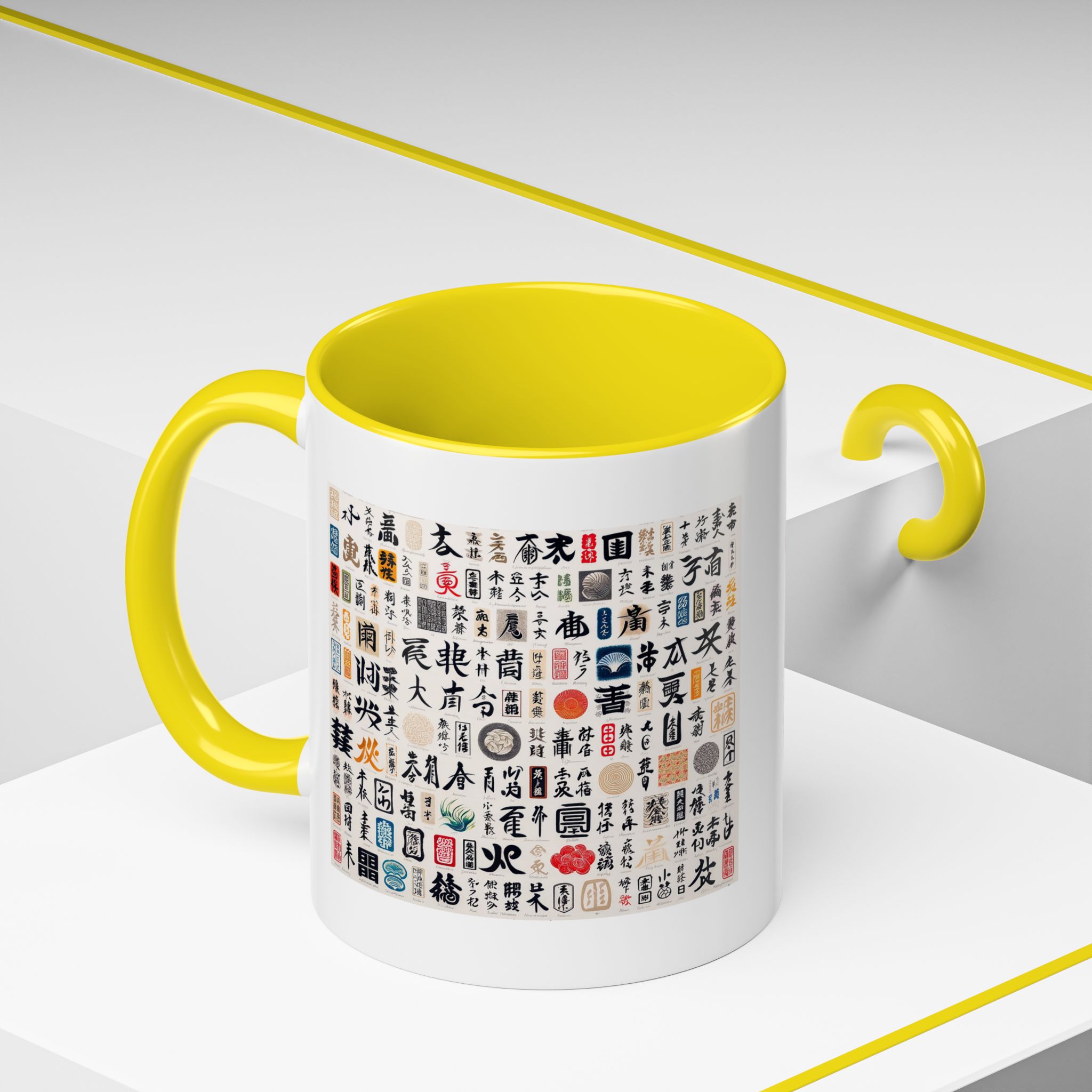 Coffee Mug calligraphy Japan Cup tea lover gift for her cute mug office accessory japan design - Imagen 52