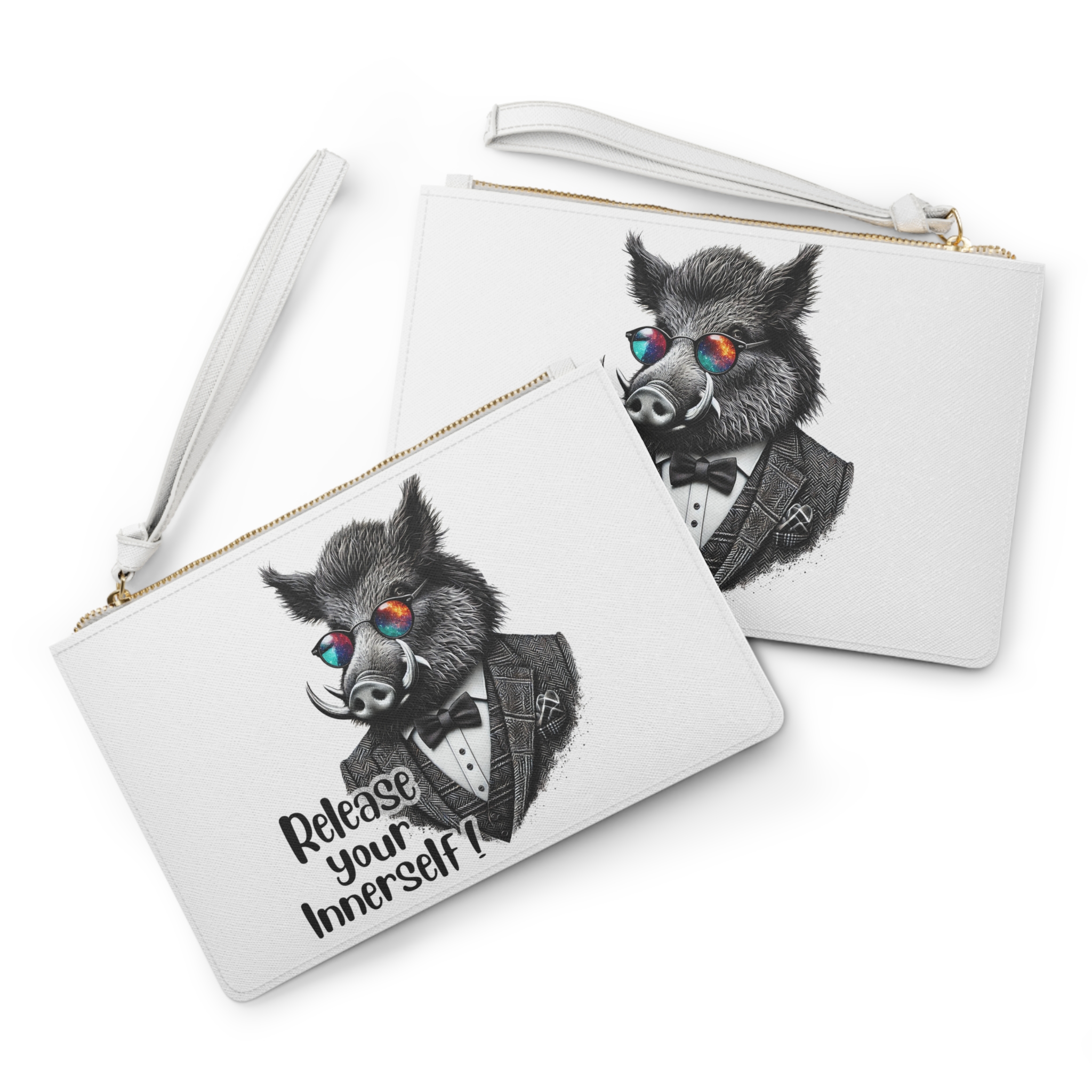 Clutch bag Motivational purse boar evening bag funny purse self confidence cool vintage bag – Image 2