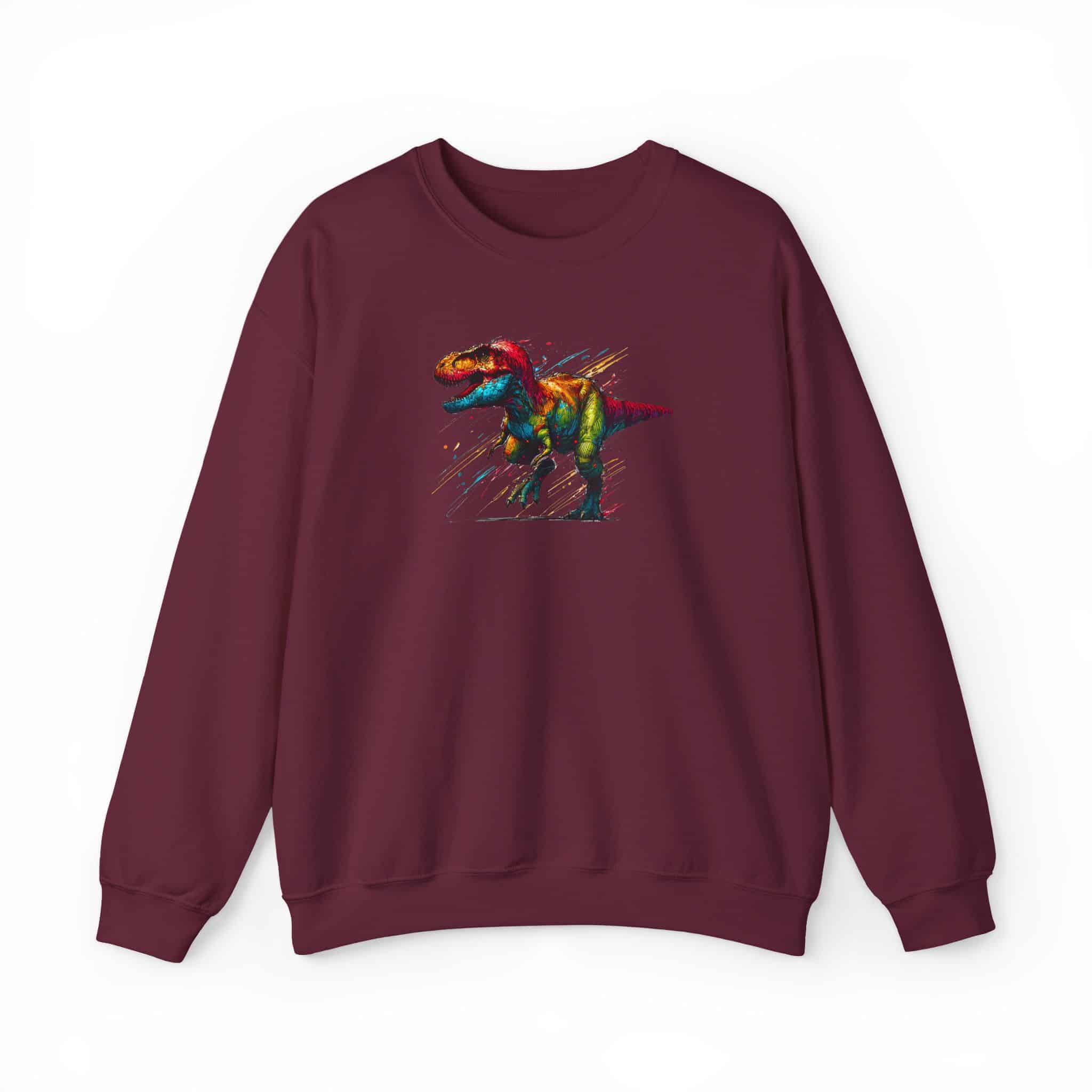 Jurassic sweatshirt – Dino sweatshirt – Triceratops sweater dinosaur print - Image 18
