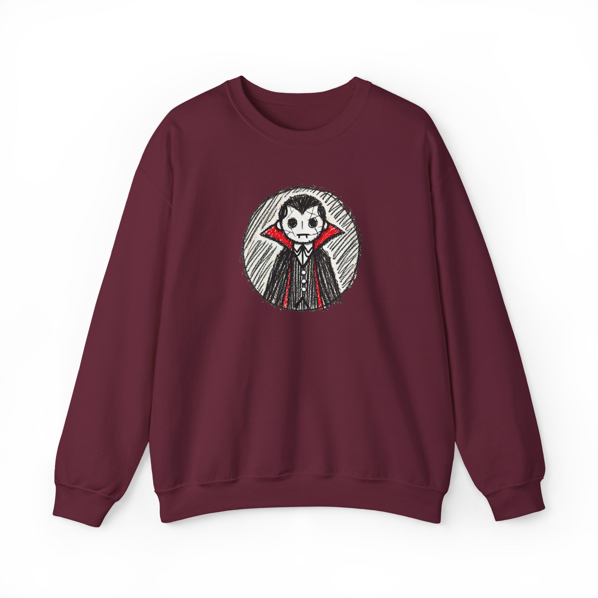 Dracula sweatshirt – Vampire sweatshirt – Gothic sweater vampire print - Image 16