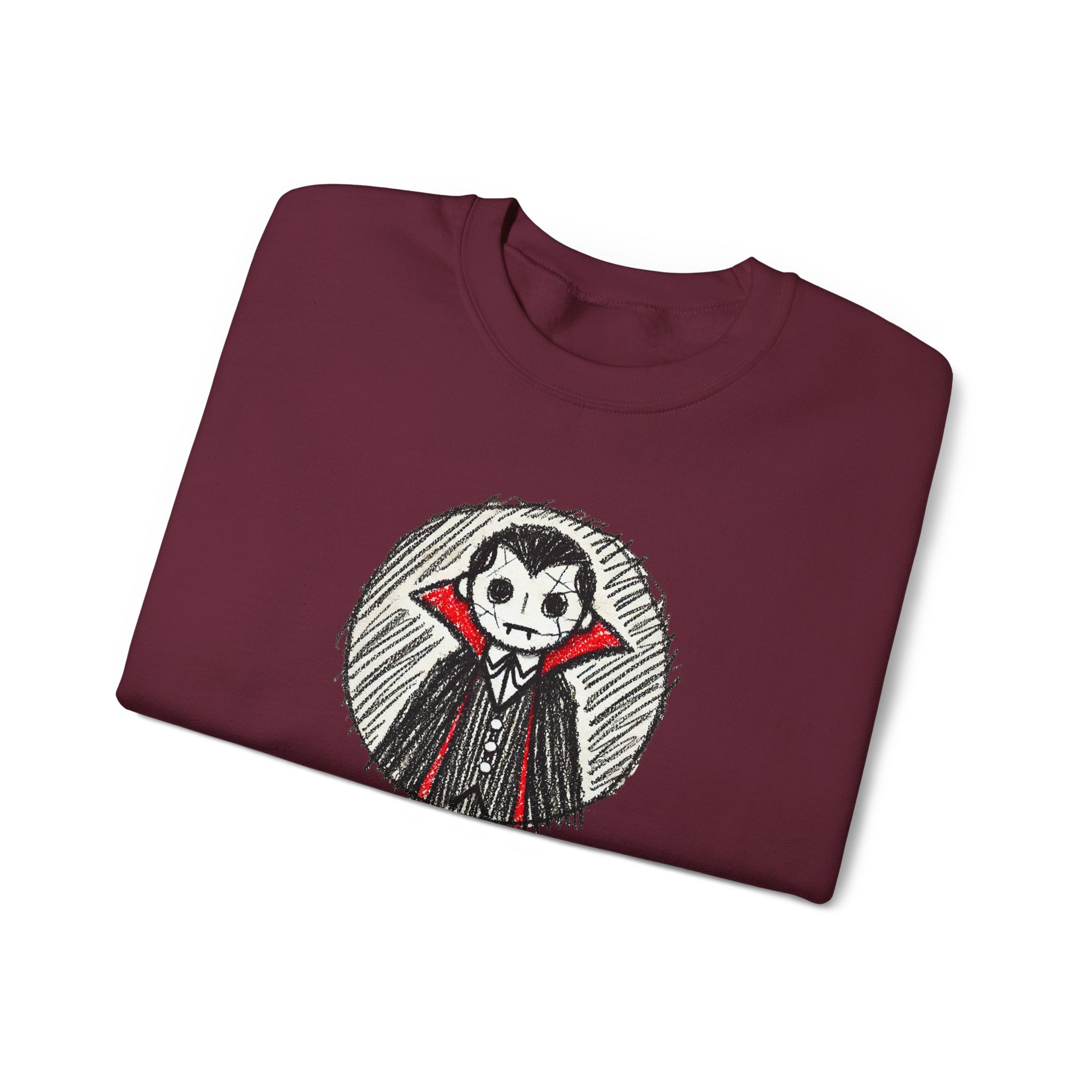 Dracula sweatshirt – Vampire sweatshirt – Gothic sweater vampire print - Image 15