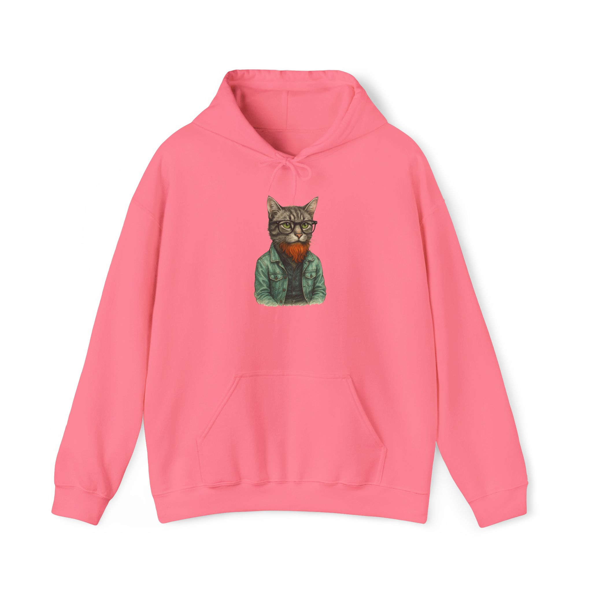 Hipster Cat Hoodie – Kitty Hoodie – Boho Cat sweatshirt hipster print - Image 32