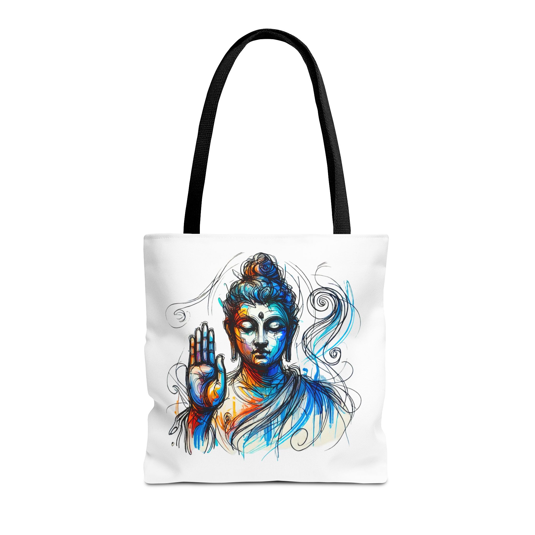 Canvas tote bag yoga bag vintage buddha shoulder bag Meditation handbag buddhism mindfulness - Image 3