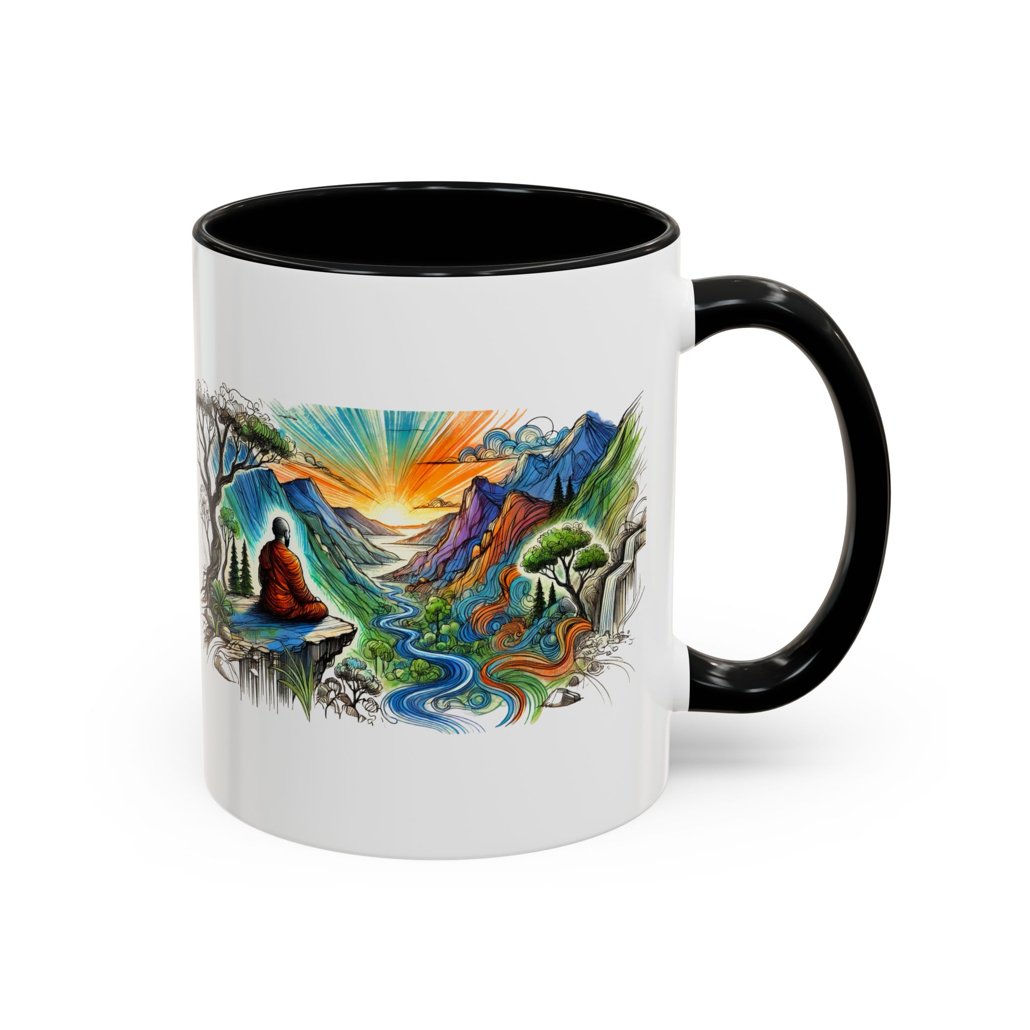 Unique mug Free spirit Tea Cup buddhism accessory Meditation Mug vintage mug yoga gift for her buddha design - Image 5