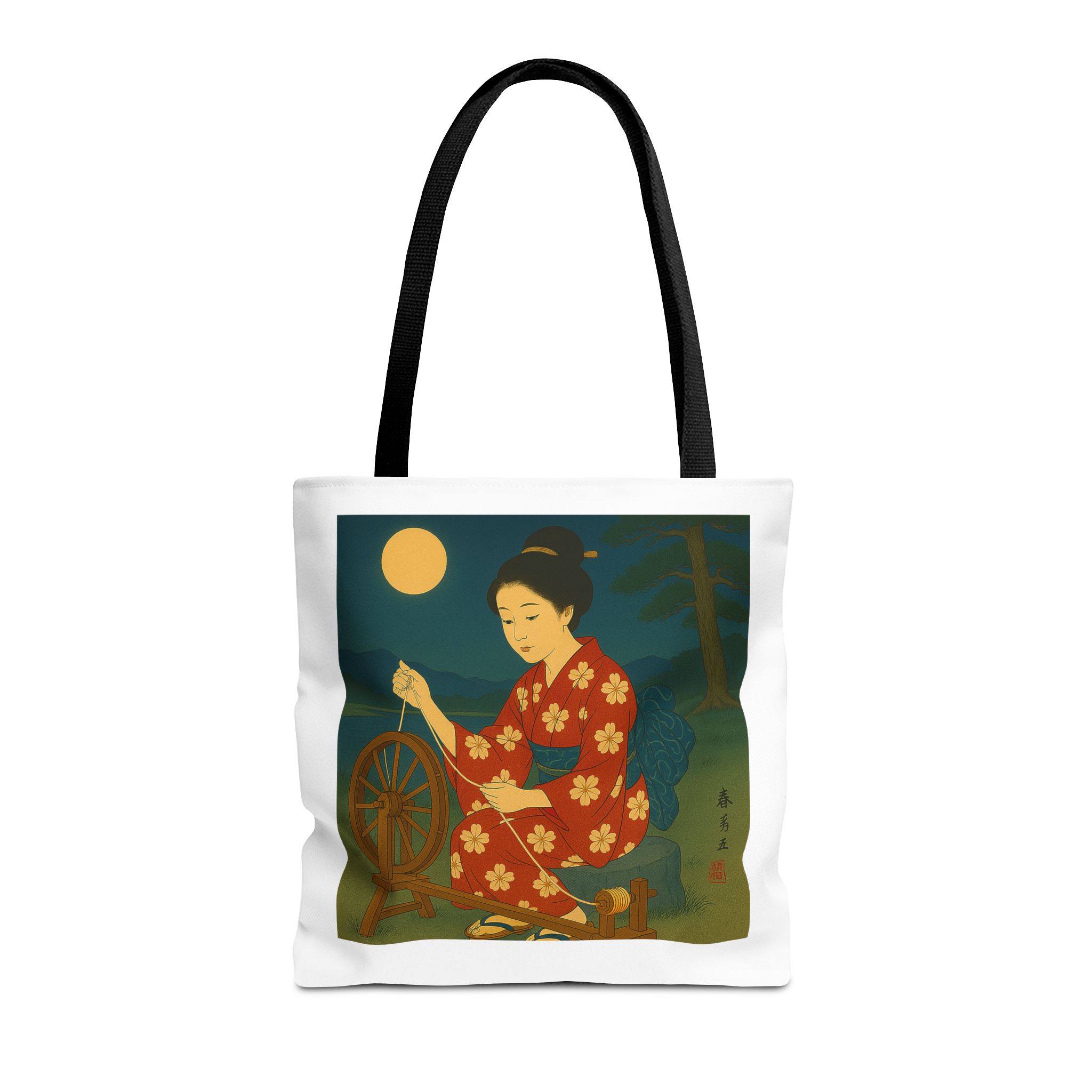 Japan shopping bag retro artistic illustration with unique graphics - Image 3