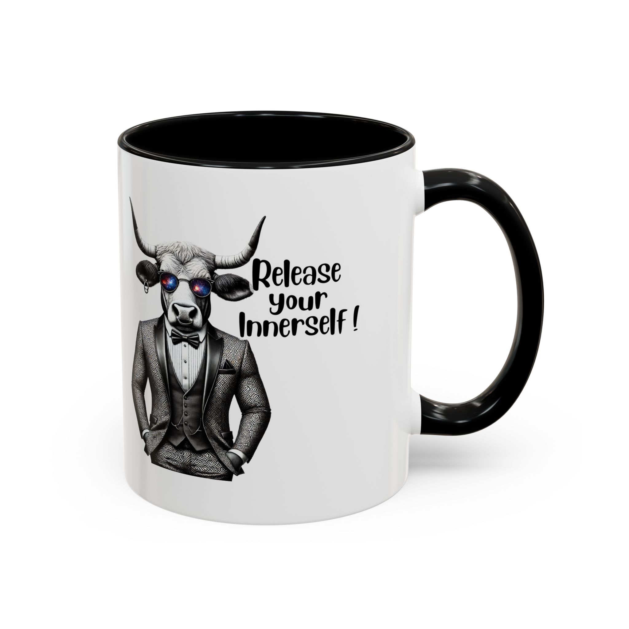 Coffee mug funny motivational gift for her cute cup tea lover cool boho mug office accessory self confidence design bull – Image 2
