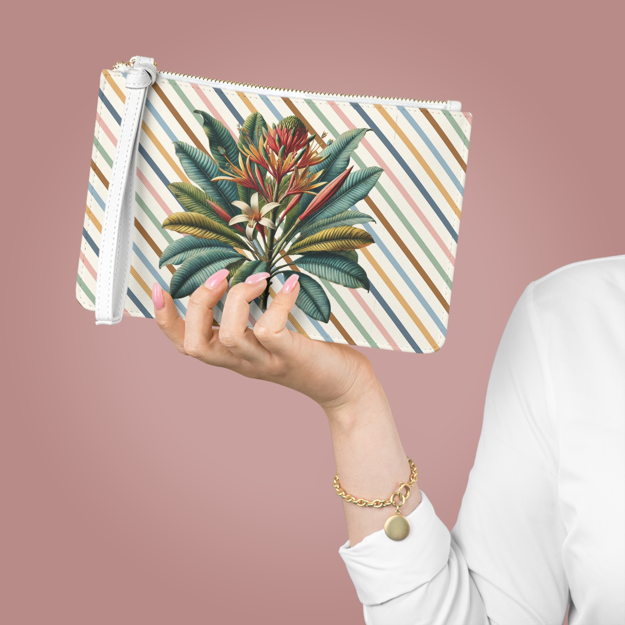 Flower Clutch bag evening bag Nature vintage bag evening bag plant handbag botanical purse floral