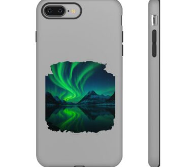 Phone Case with Northern Lights Design