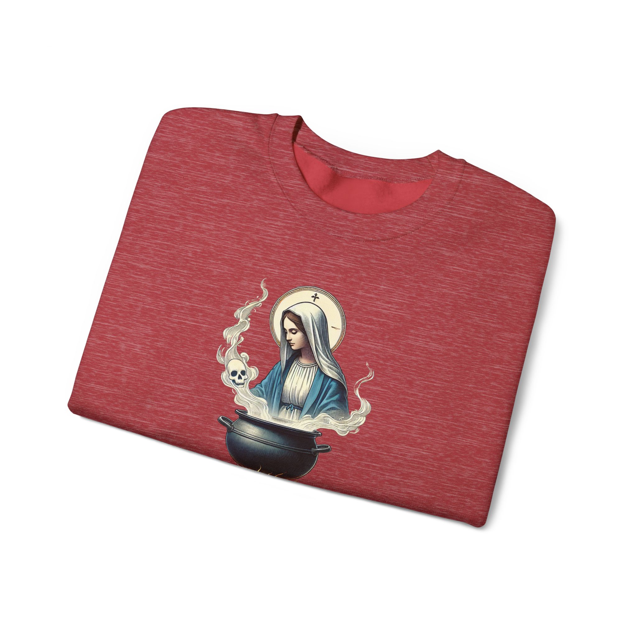 Virgin Mary sweatshirt – Ironic sweater – Funny catholic sweatshirt catholic print - Image 31