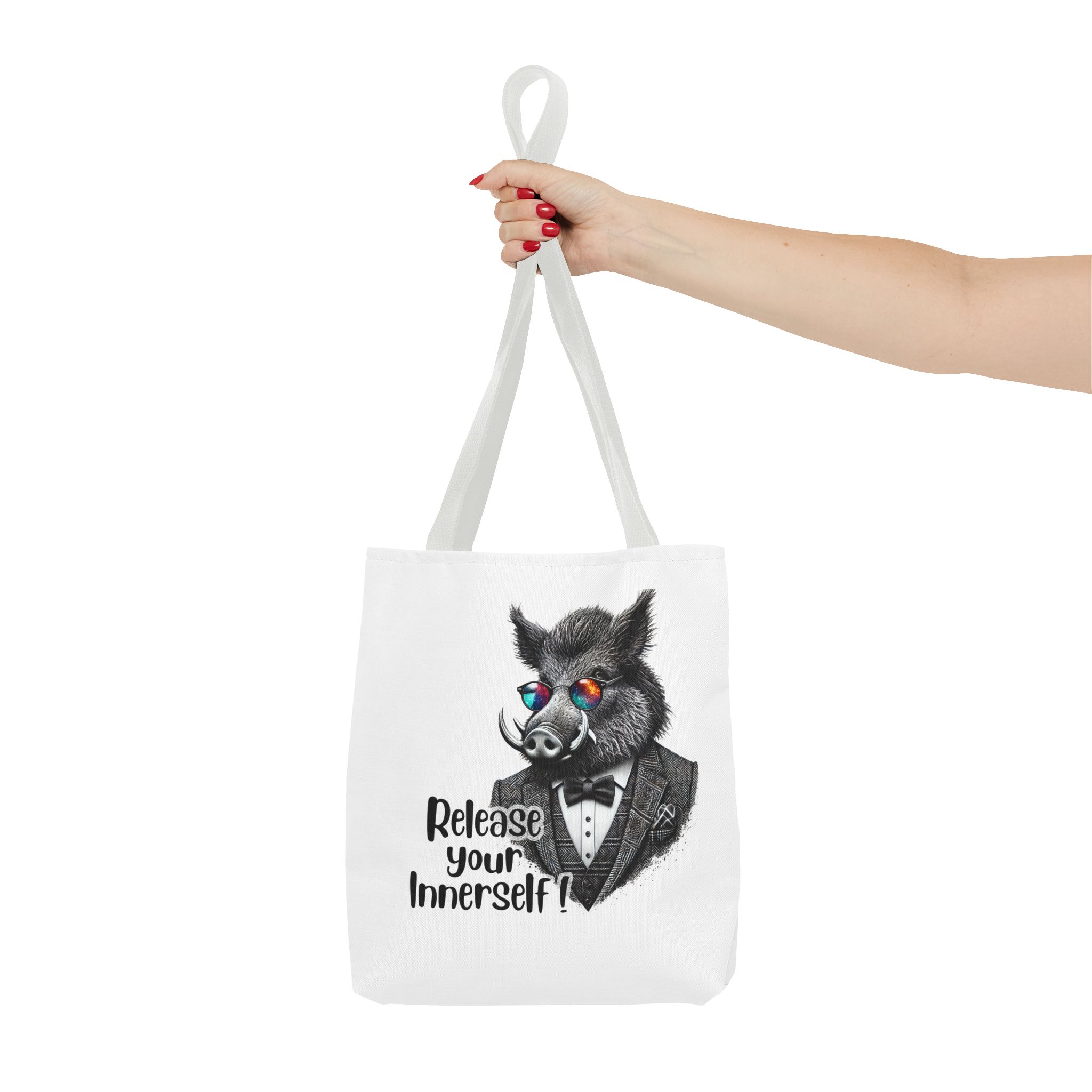 Canvas tote bag Motivational shoulder bag boar cute tote bag funny shoulder bag self confidence cool vintage bag – Image 14