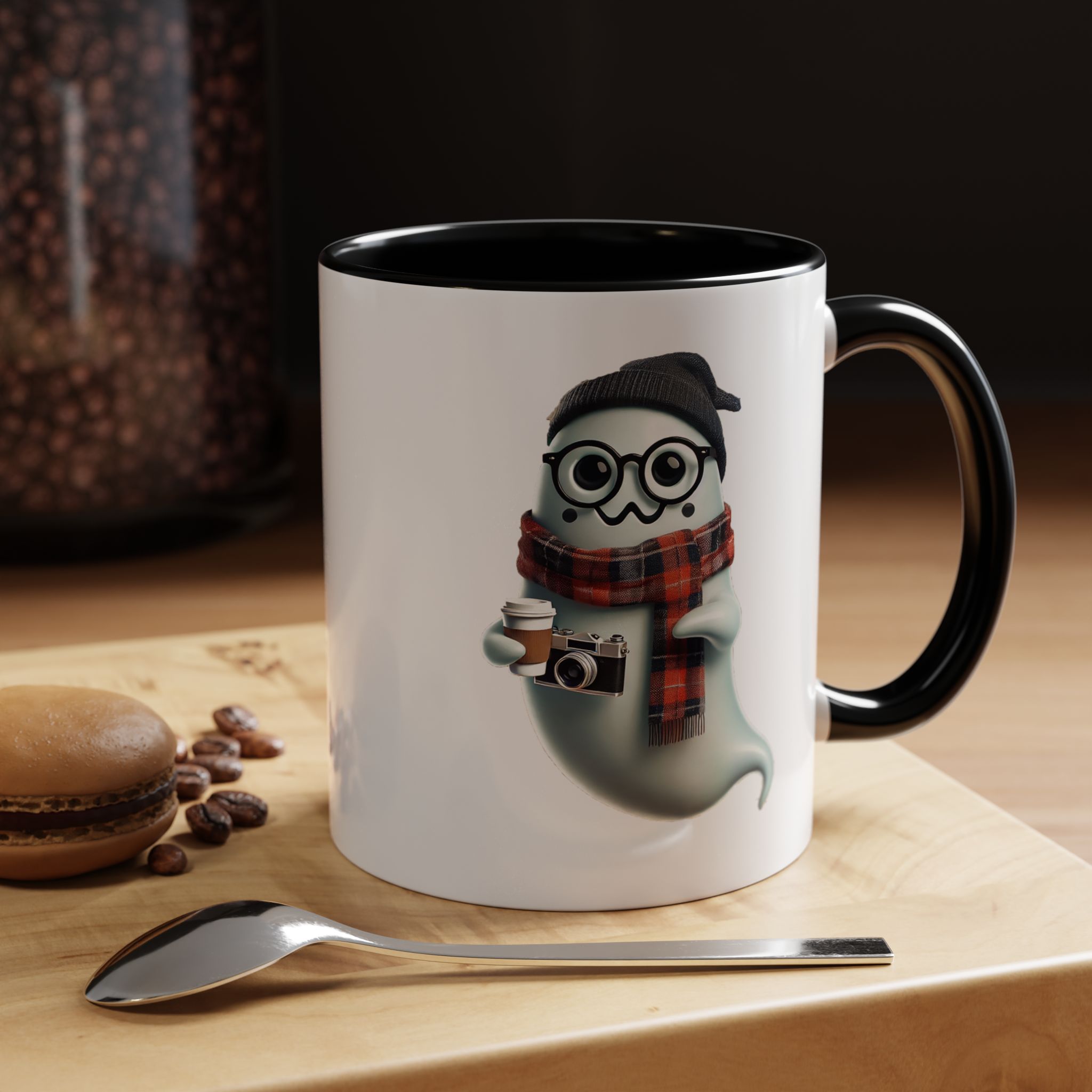 Funny mug boho Ghost coffee cup gift for him Ghost office Mug music lover accessory cool design - Image 3