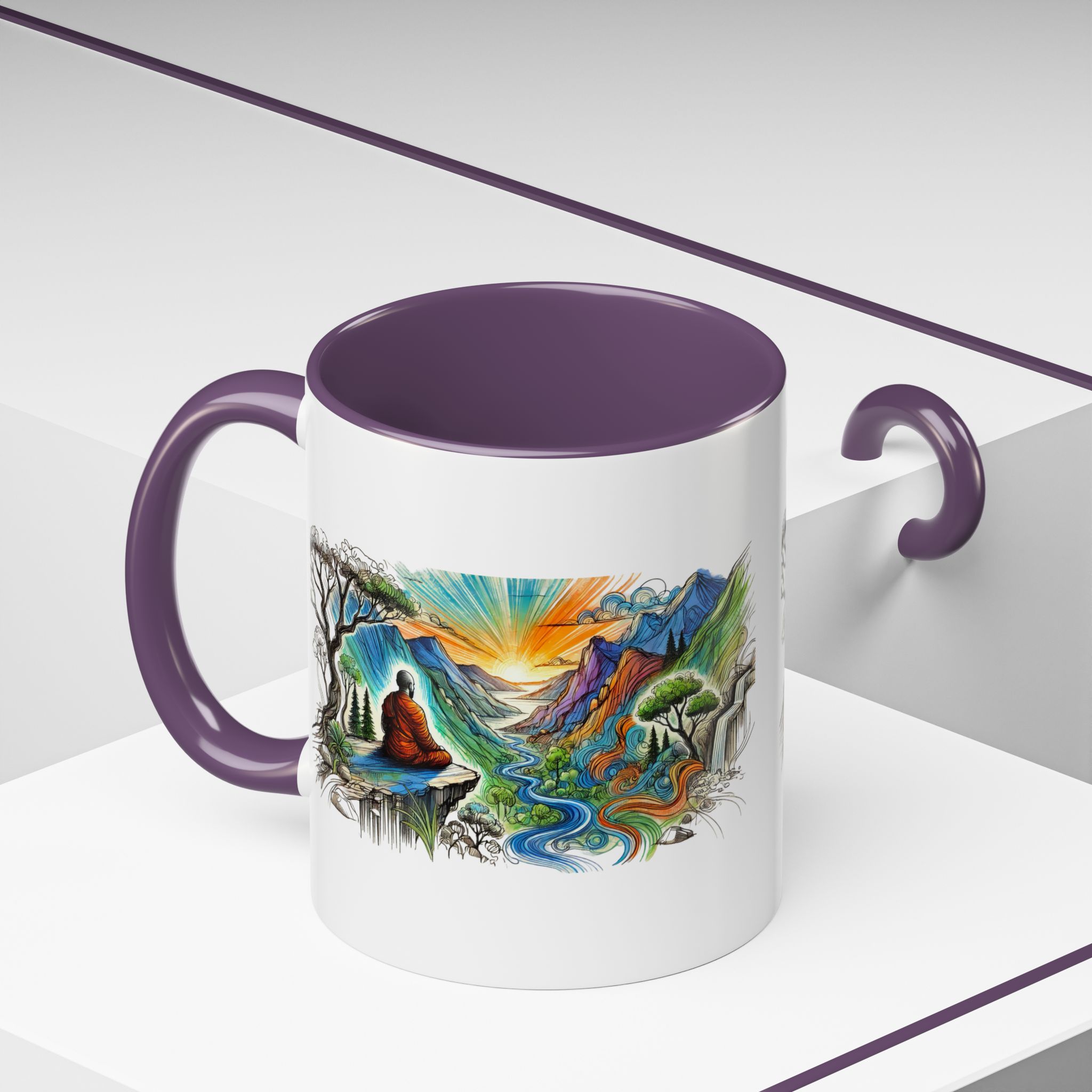 Unique mug Free spirit Tea Cup buddhism accessory Meditation Mug vintage mug yoga gift for her buddha design - Image 52