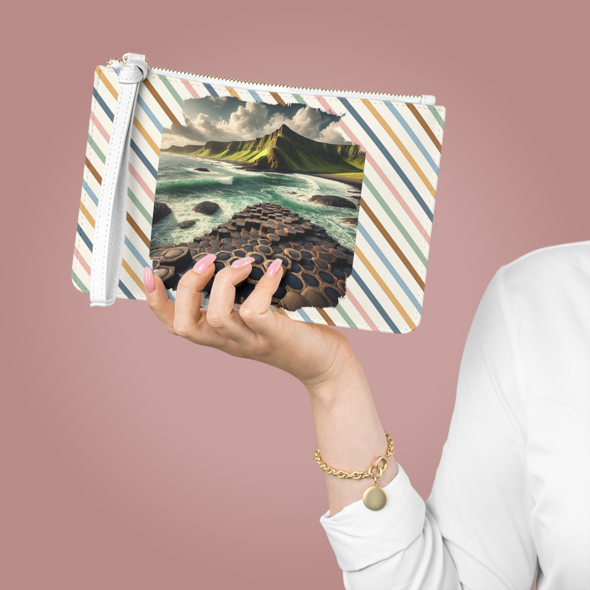 Landscape Bag ireland clutch bag nature vintage clothing gift for mom giant causeway bushmills vintage purse cool handbag