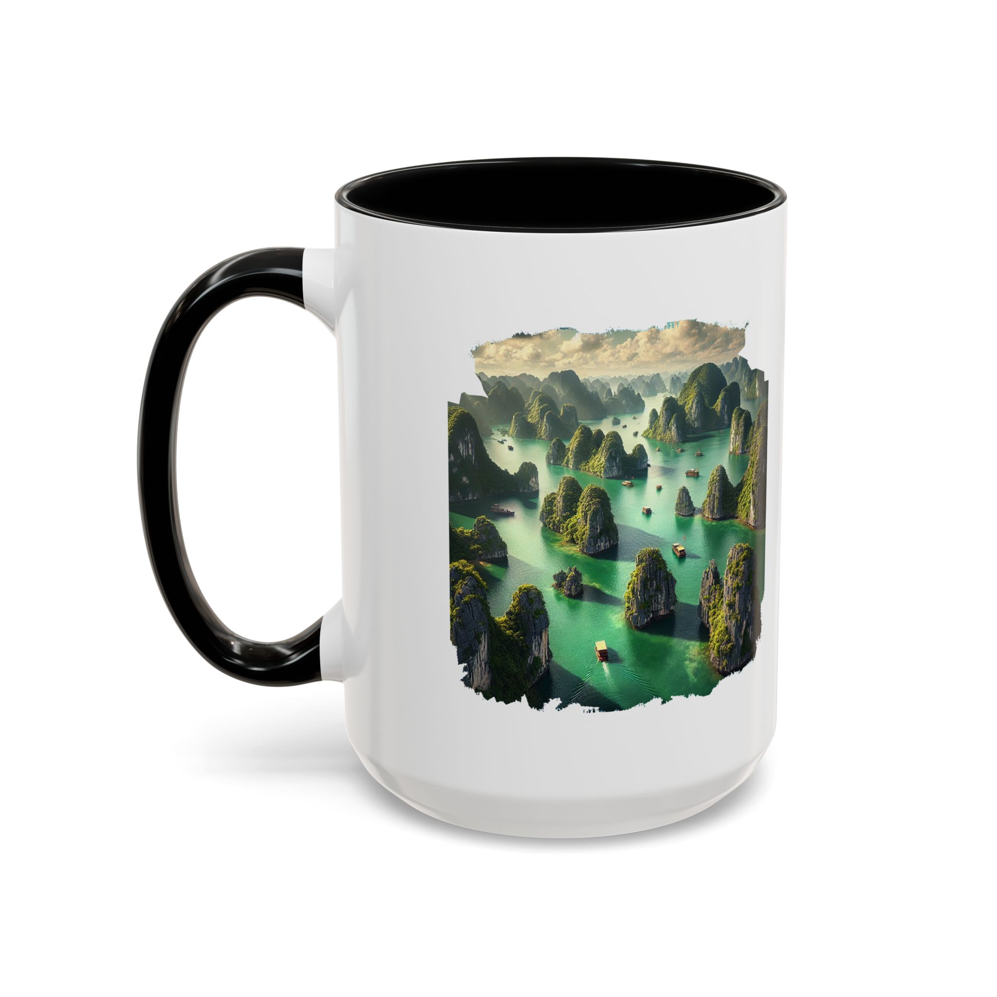 Boho mug landscape vietnam boho office mug ha long bay print nature cool gift coffee lover tea accessory unique cup – Image 22